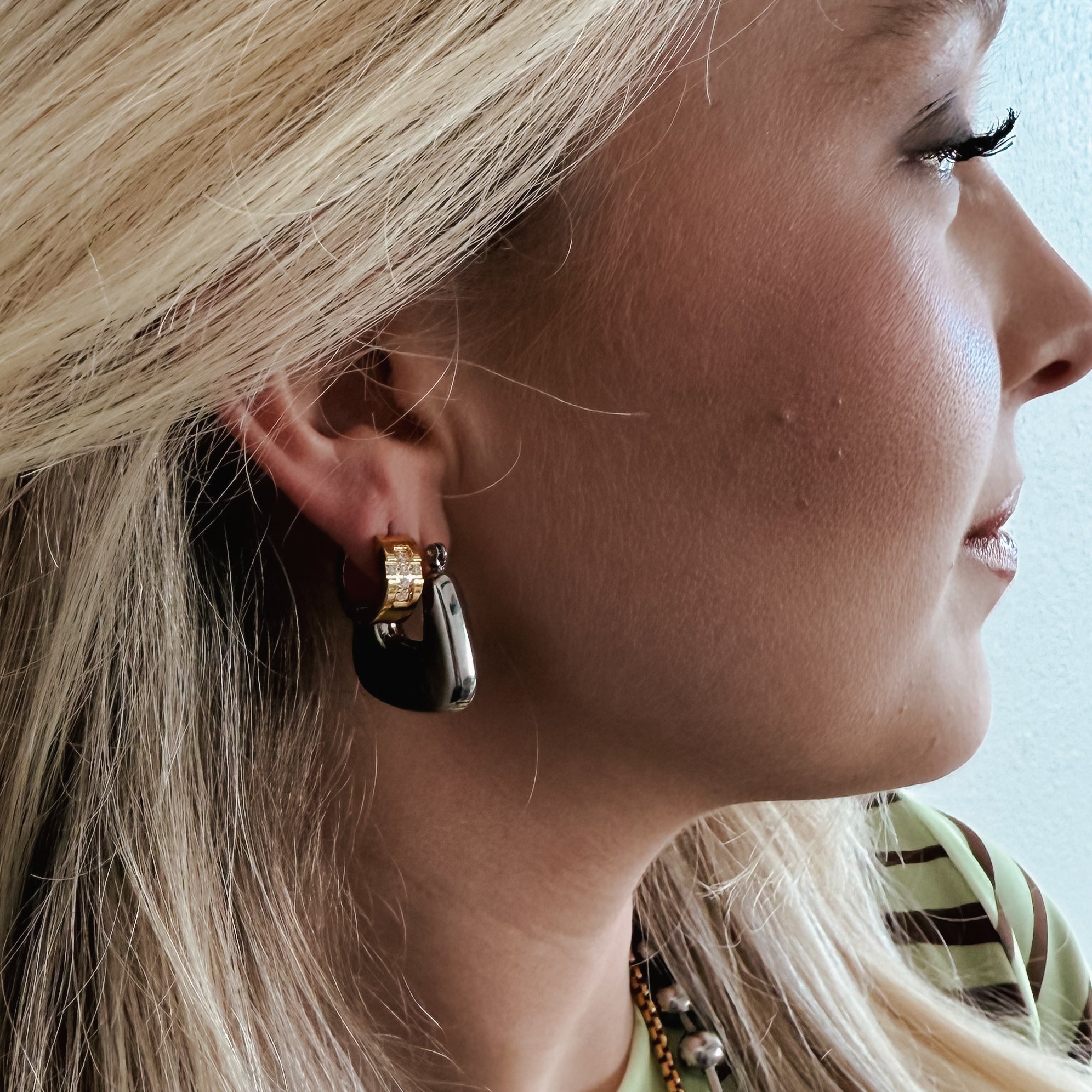 Edma Silver U-Hoop Earrings