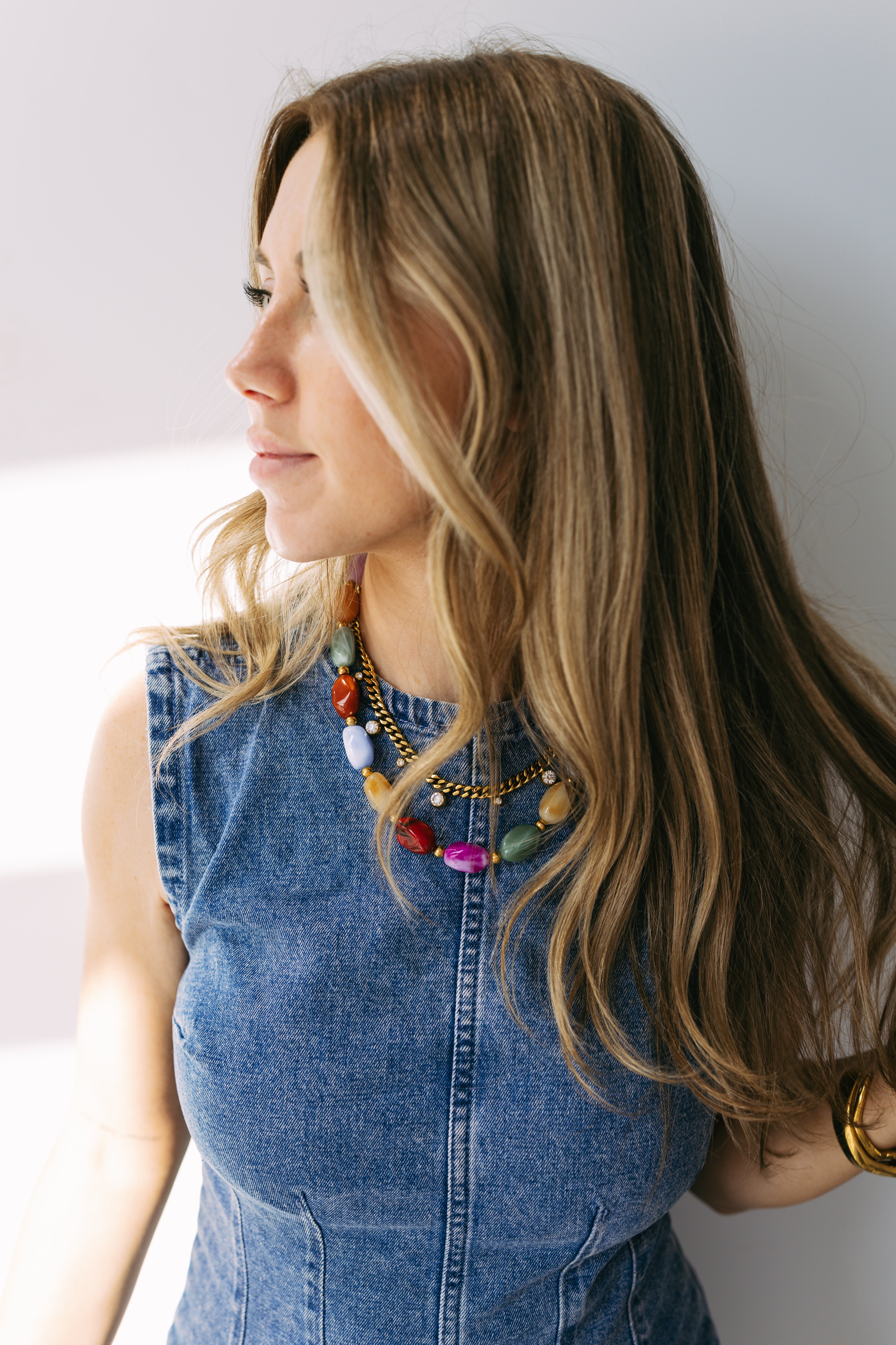 Color Lover Stone Necklace || Choose Color