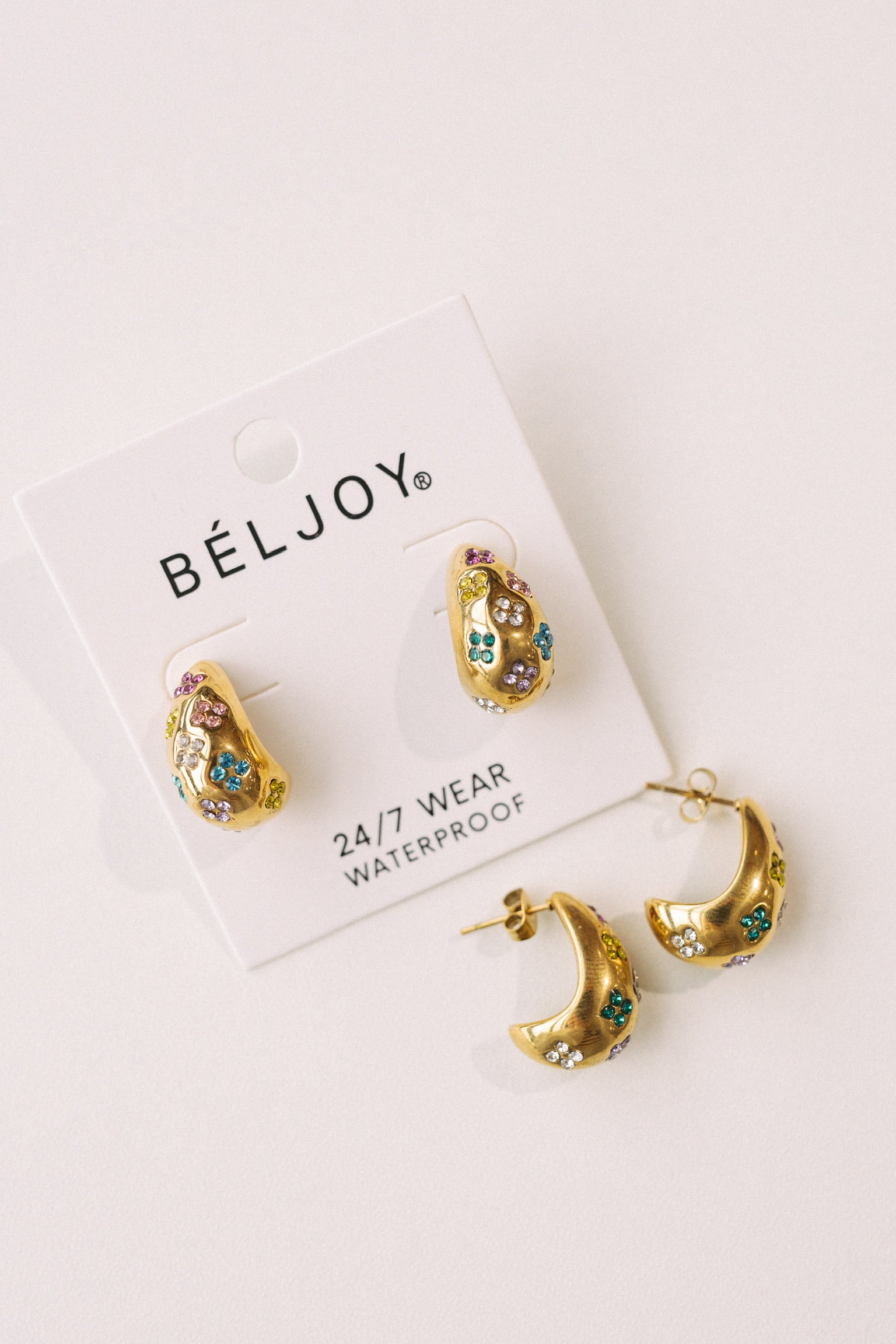 Posie Colorful Crystal Earrings
