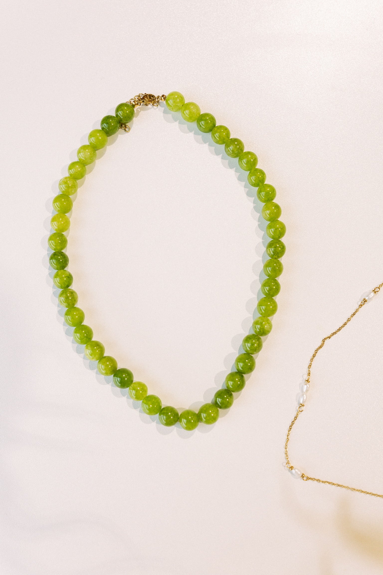 Boba Beaded Necklace - Green