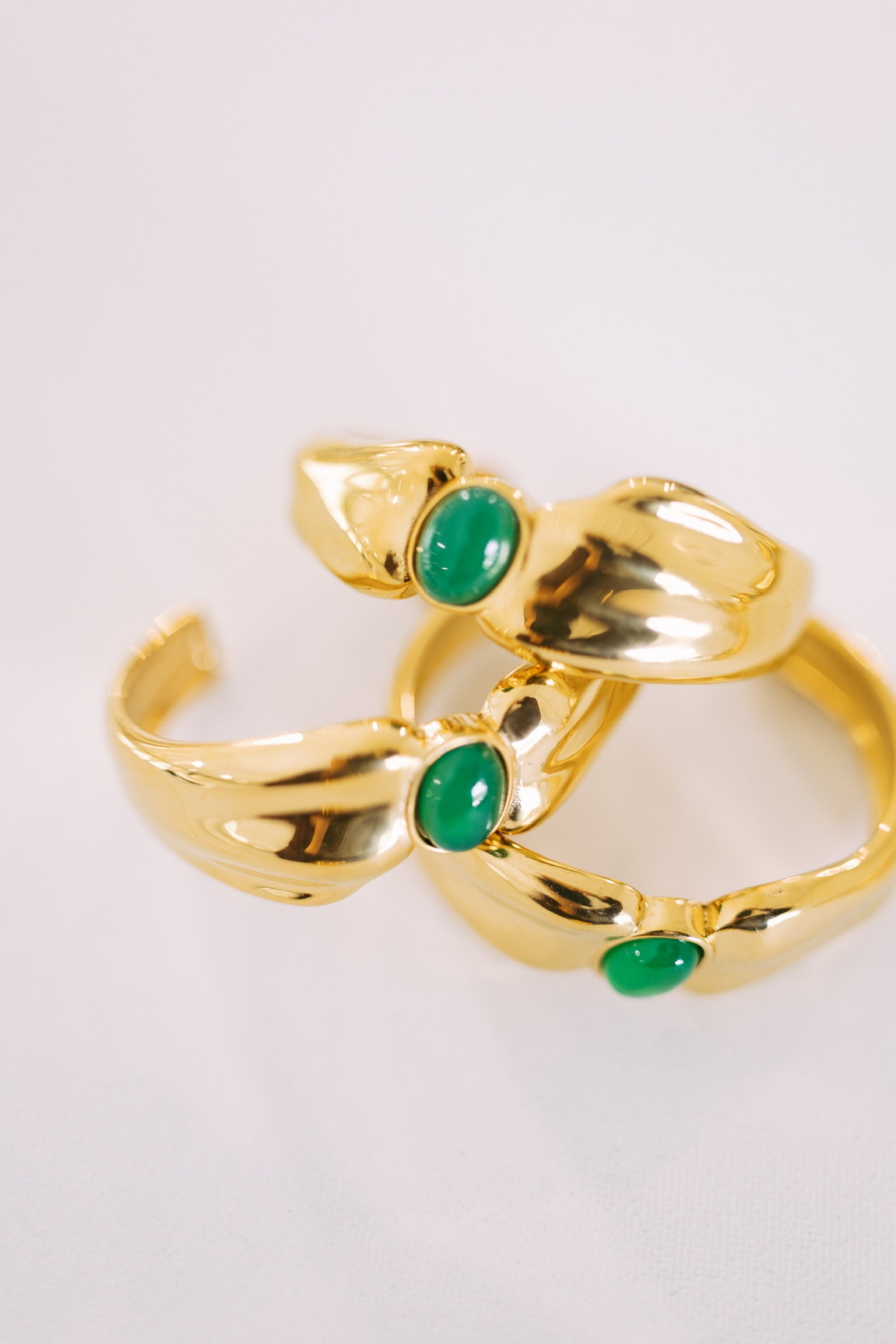 Beverly Gold Stone Cuff Bracelet || Choose Color