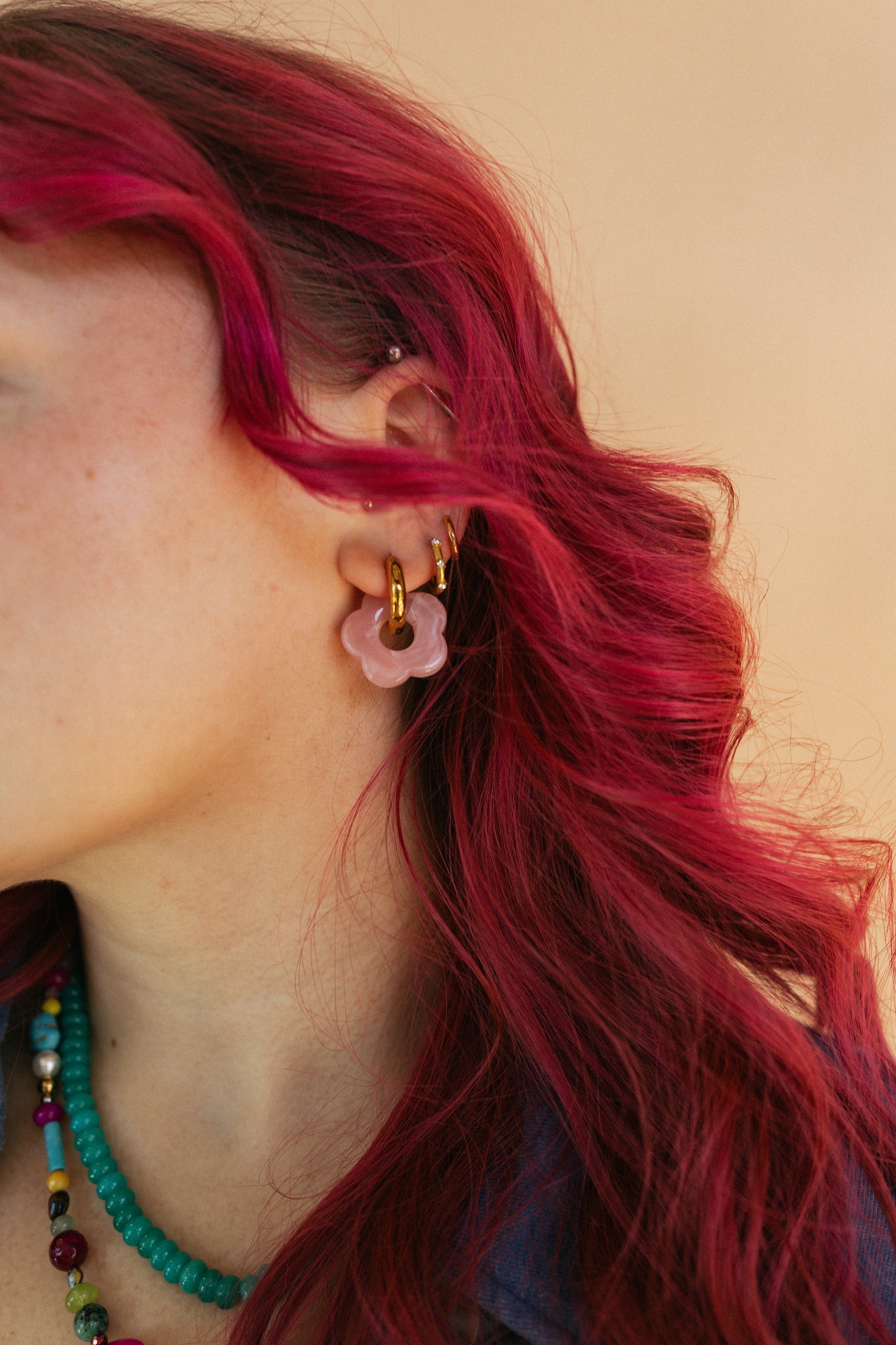 Color Me Daisy Hoop Earrings || Choose Color