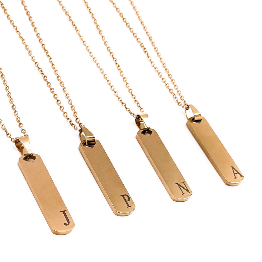 Gold Initial Pendant Necklace