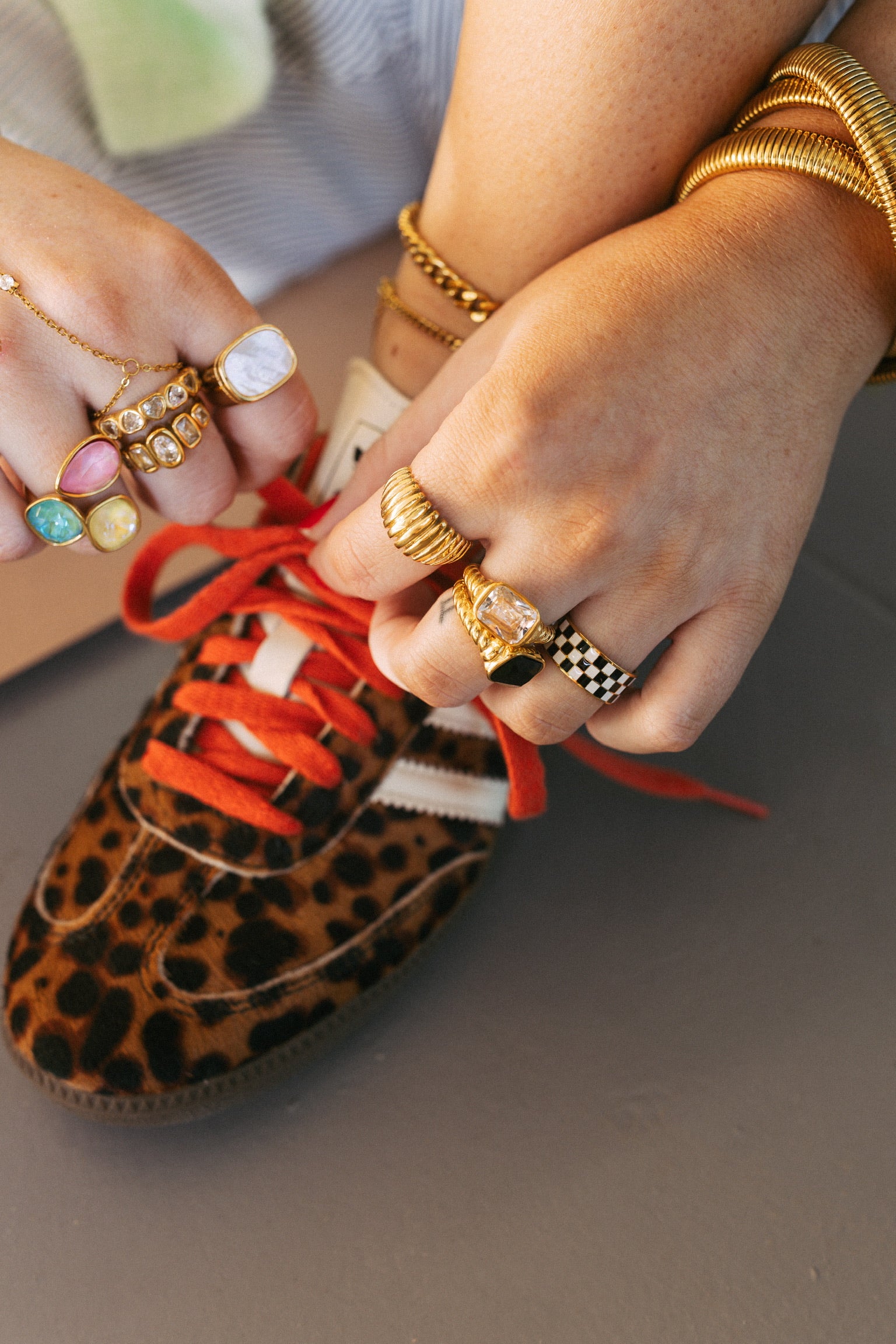 Rellery Checkerboard Ring || Choose Color