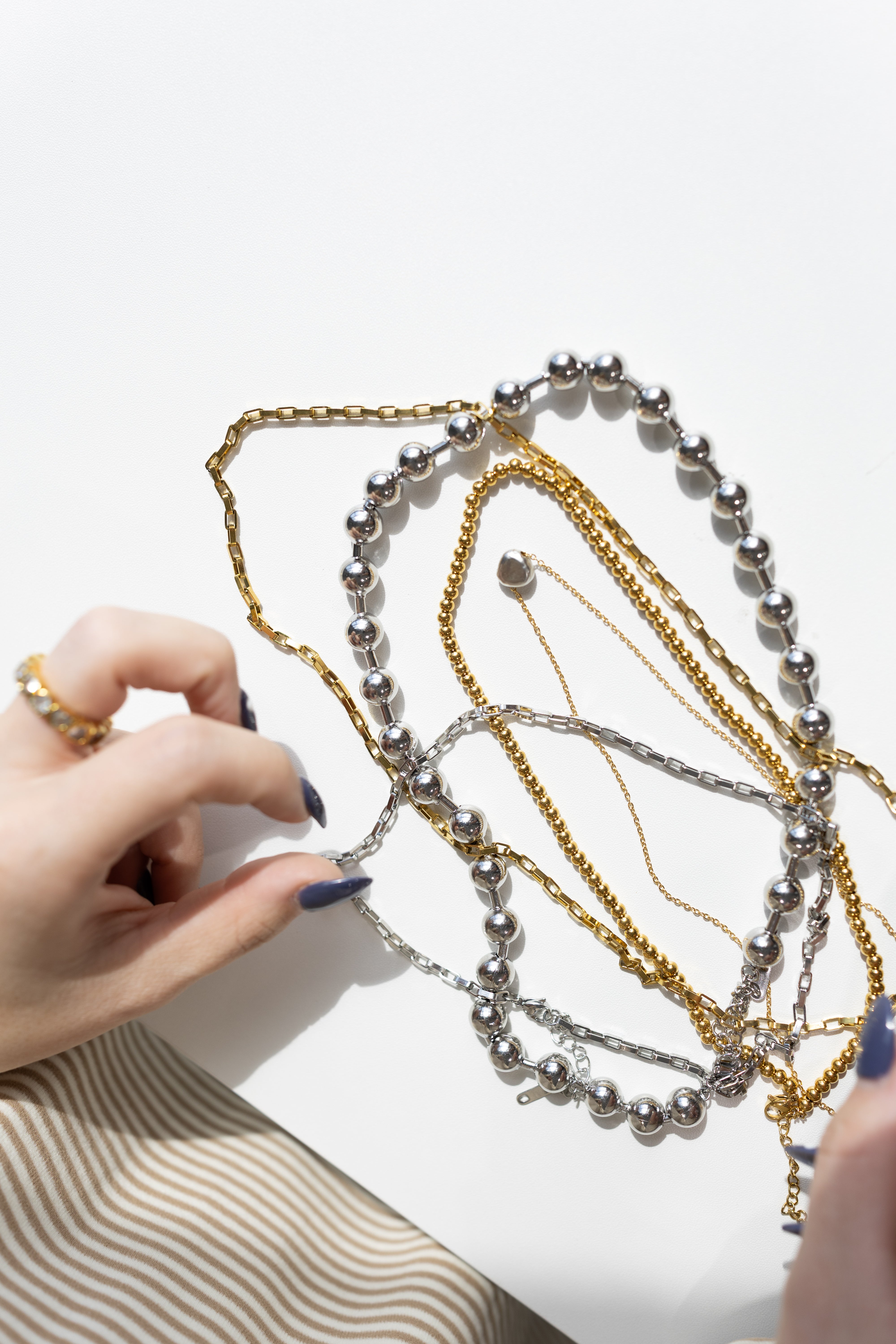 Tate Dainty Mixed Metal Necklace