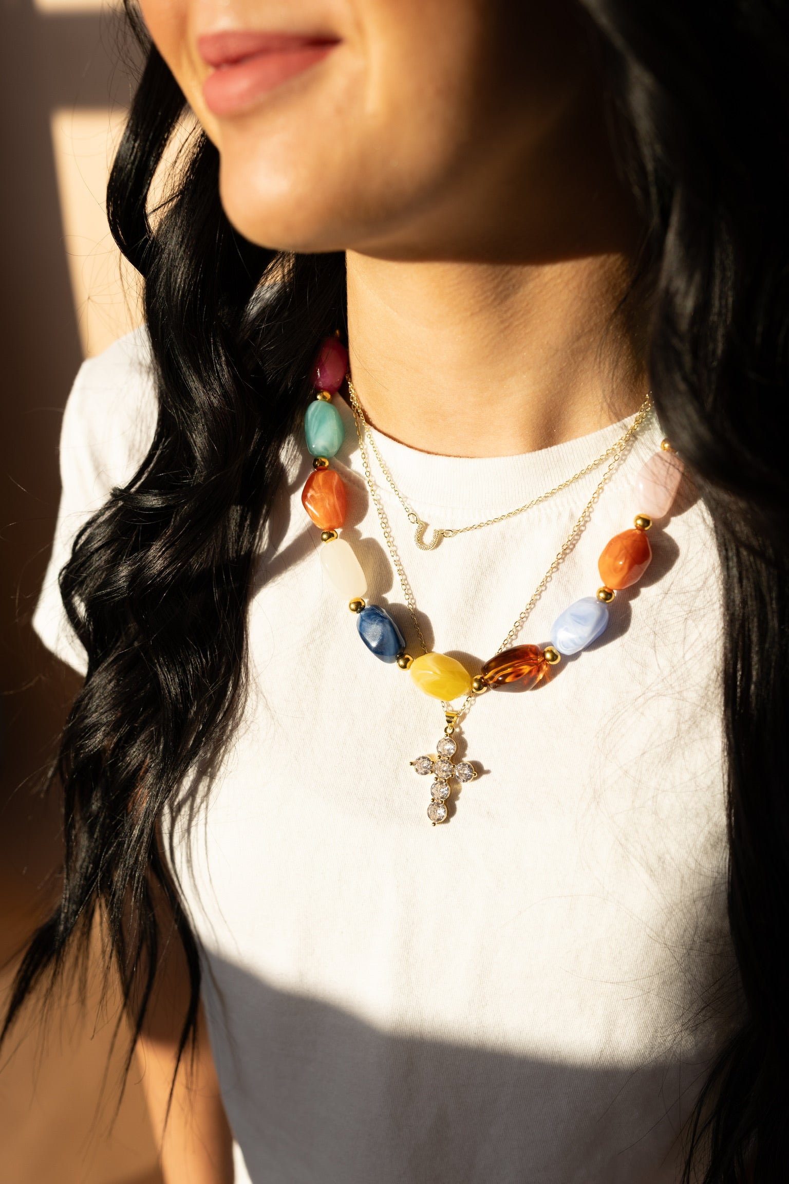Color Lover Stone Necklace || Choose Color