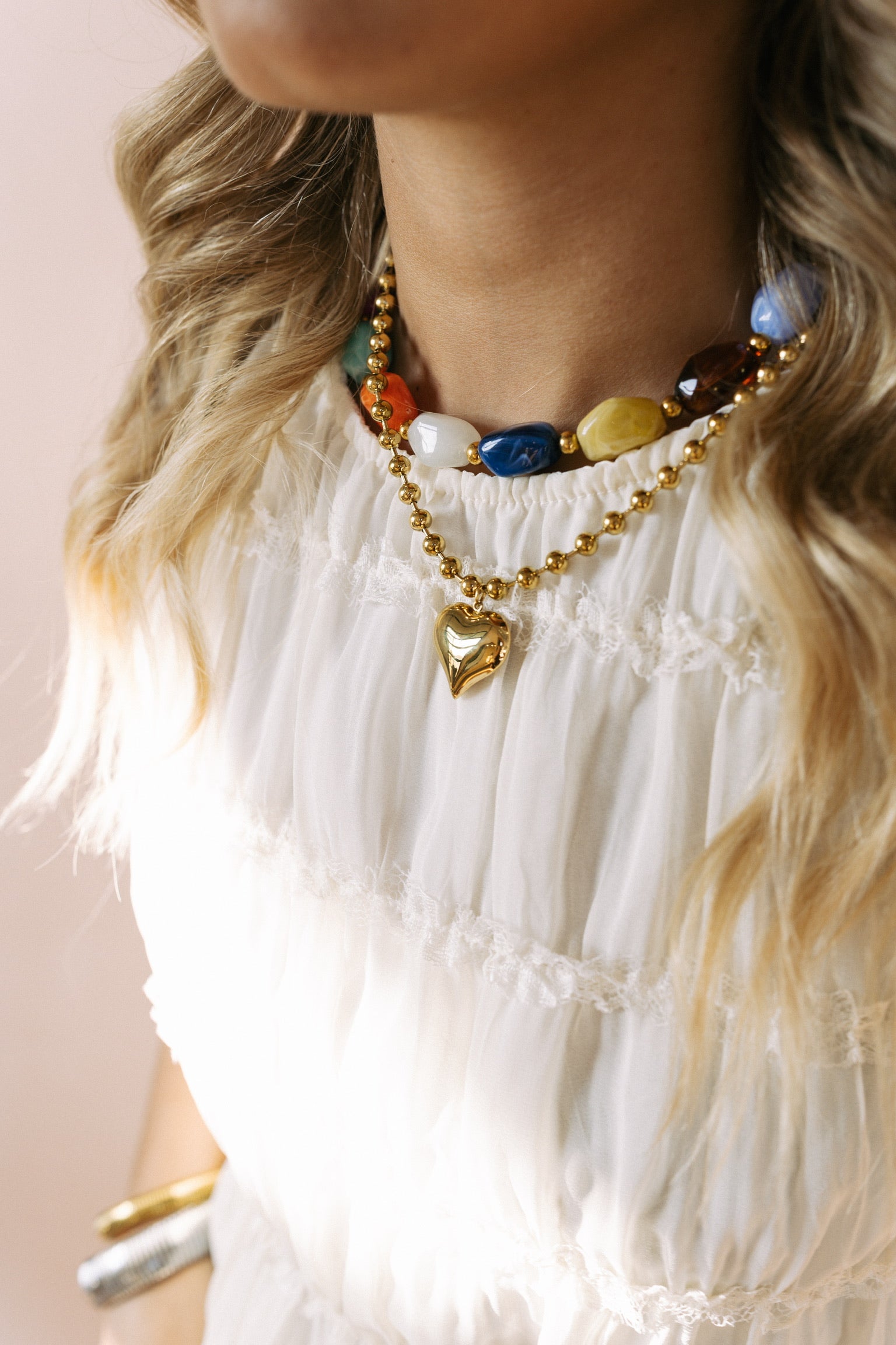 Color Lover Stone Necklace || Choose Color