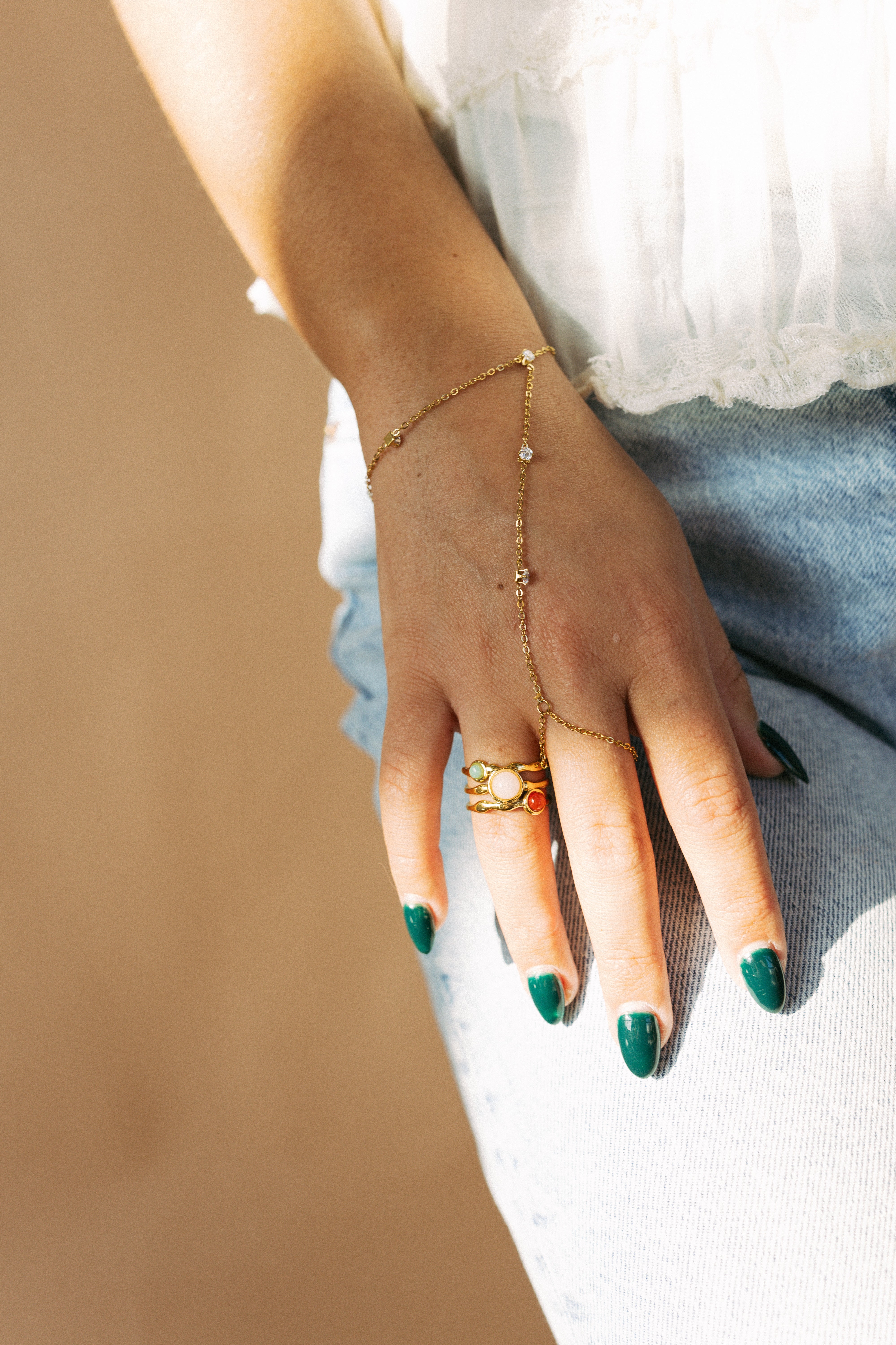 Francesca Diamond Hand Chain