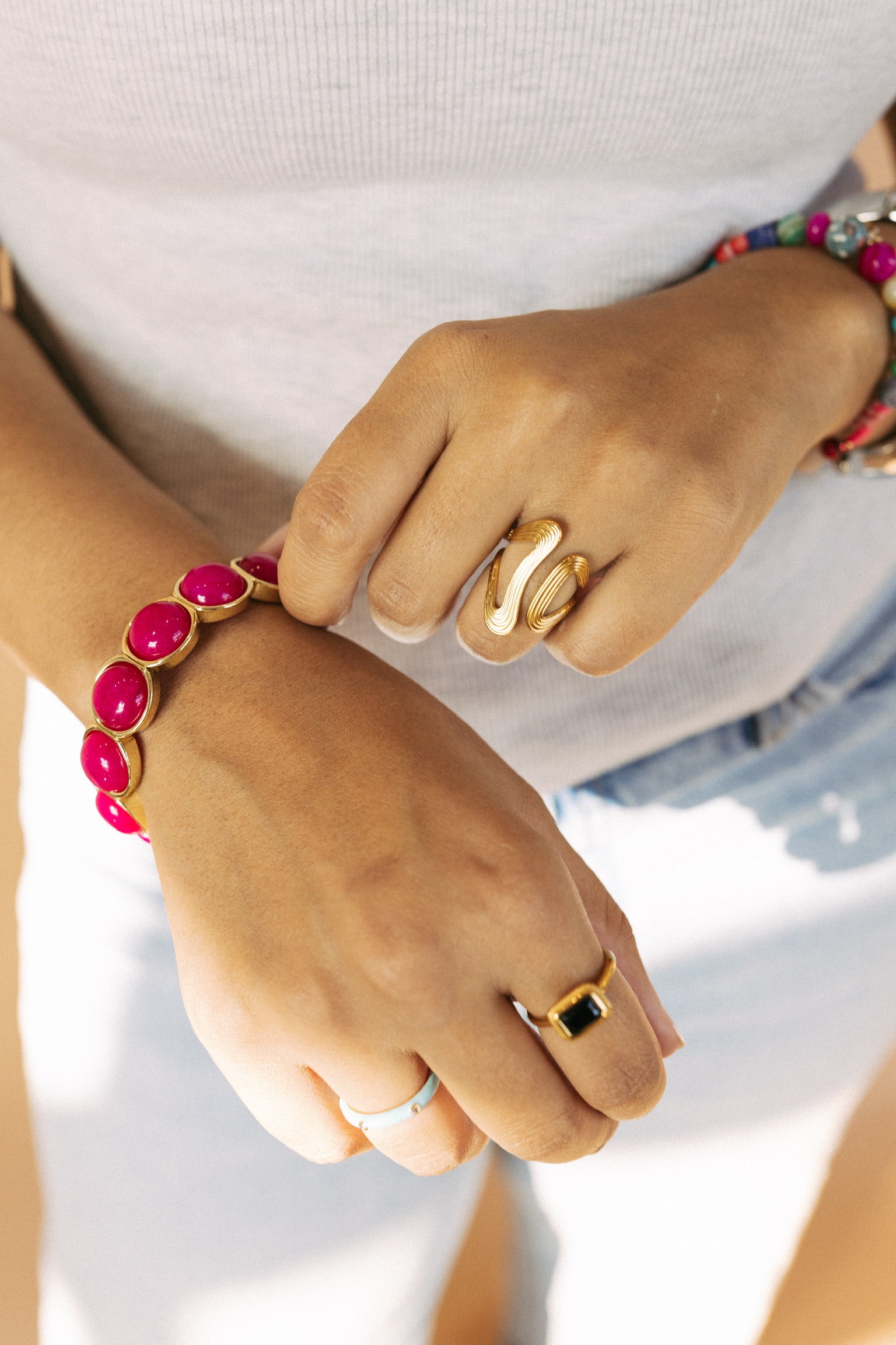 Britt Bold Gemstone Bracelet || Choose Color