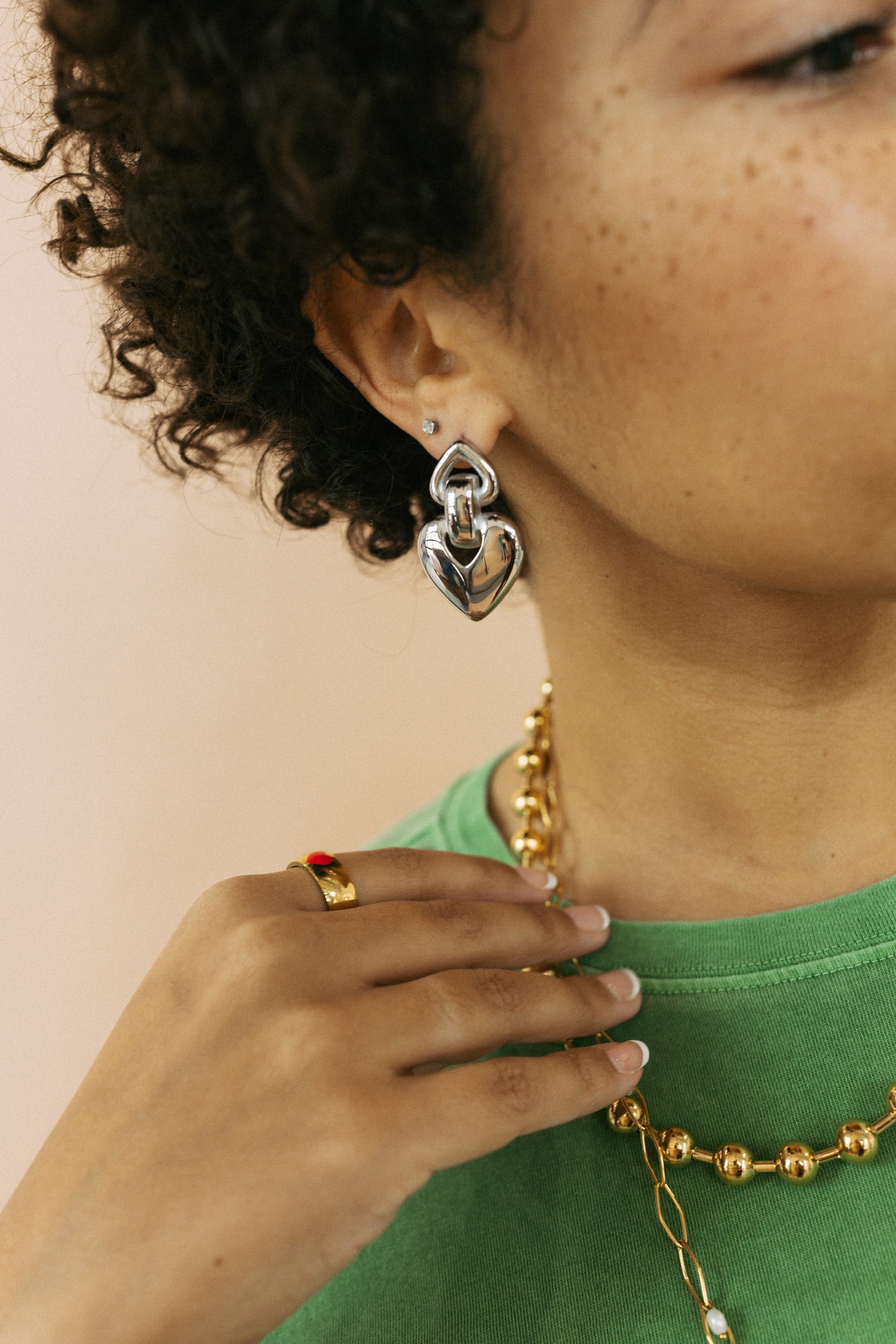 Emely Heart Drop Earrings