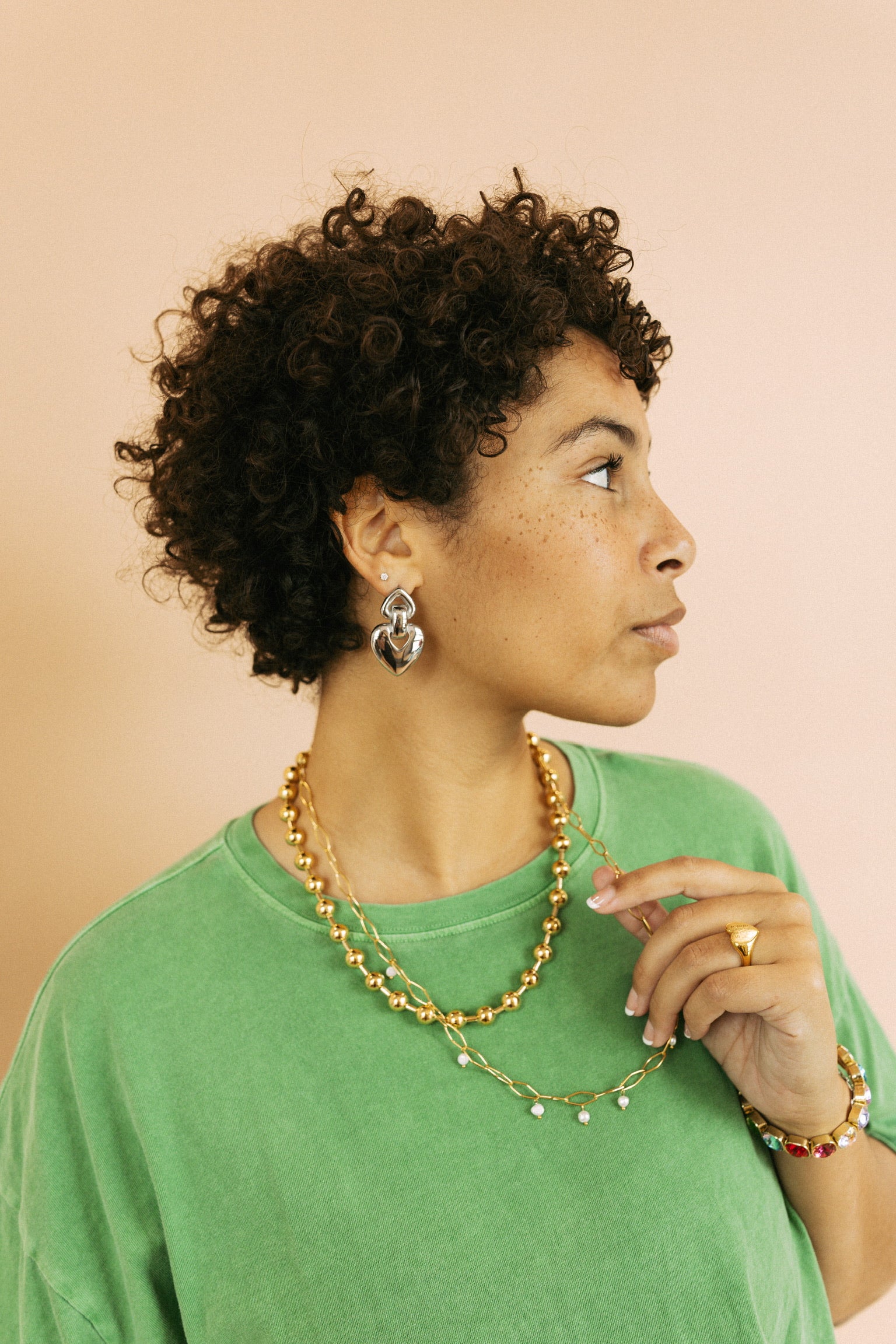 Emely Heart Drop Earrings