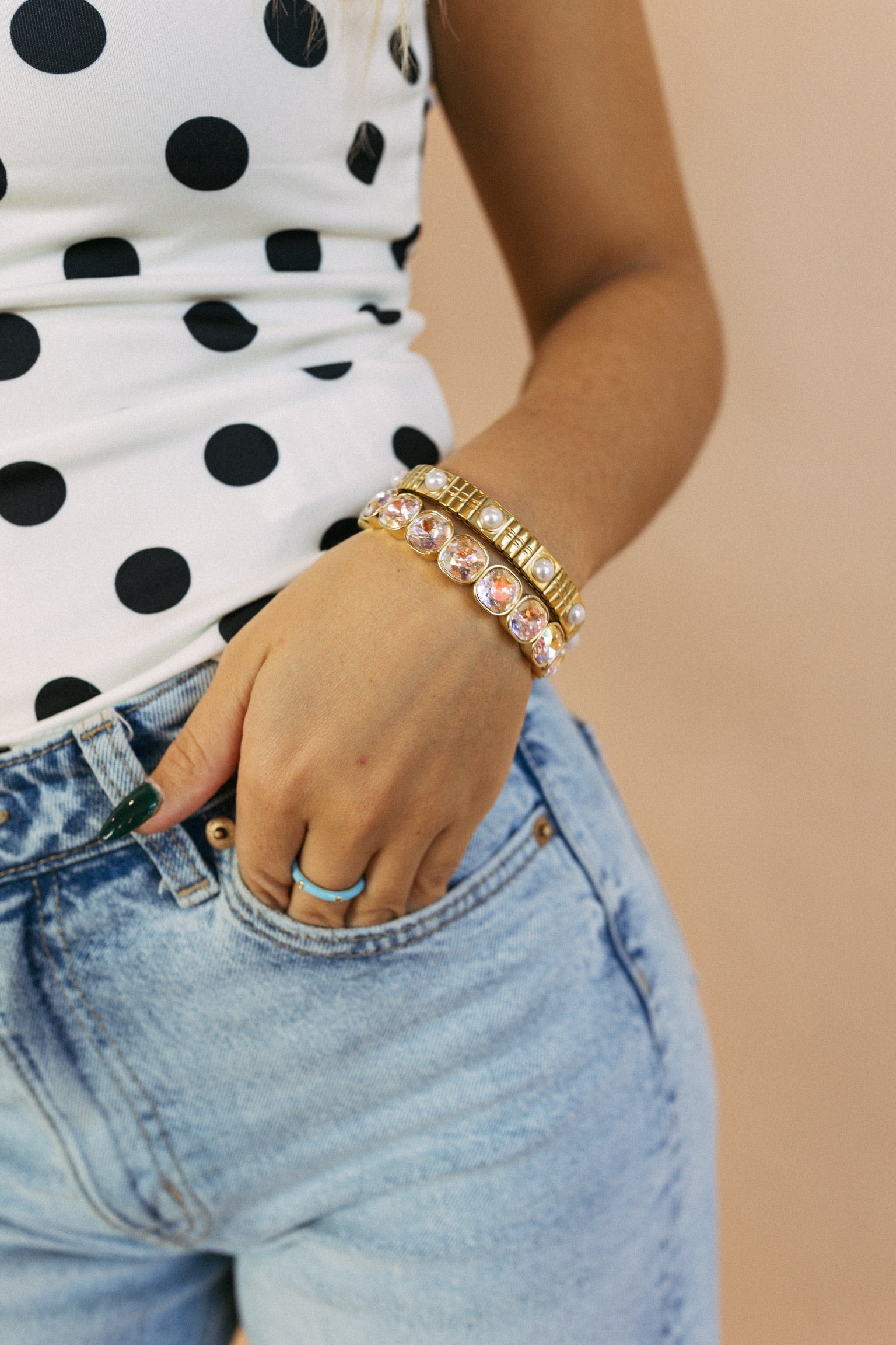 The Luxe Link Bracelet - Textured Gold