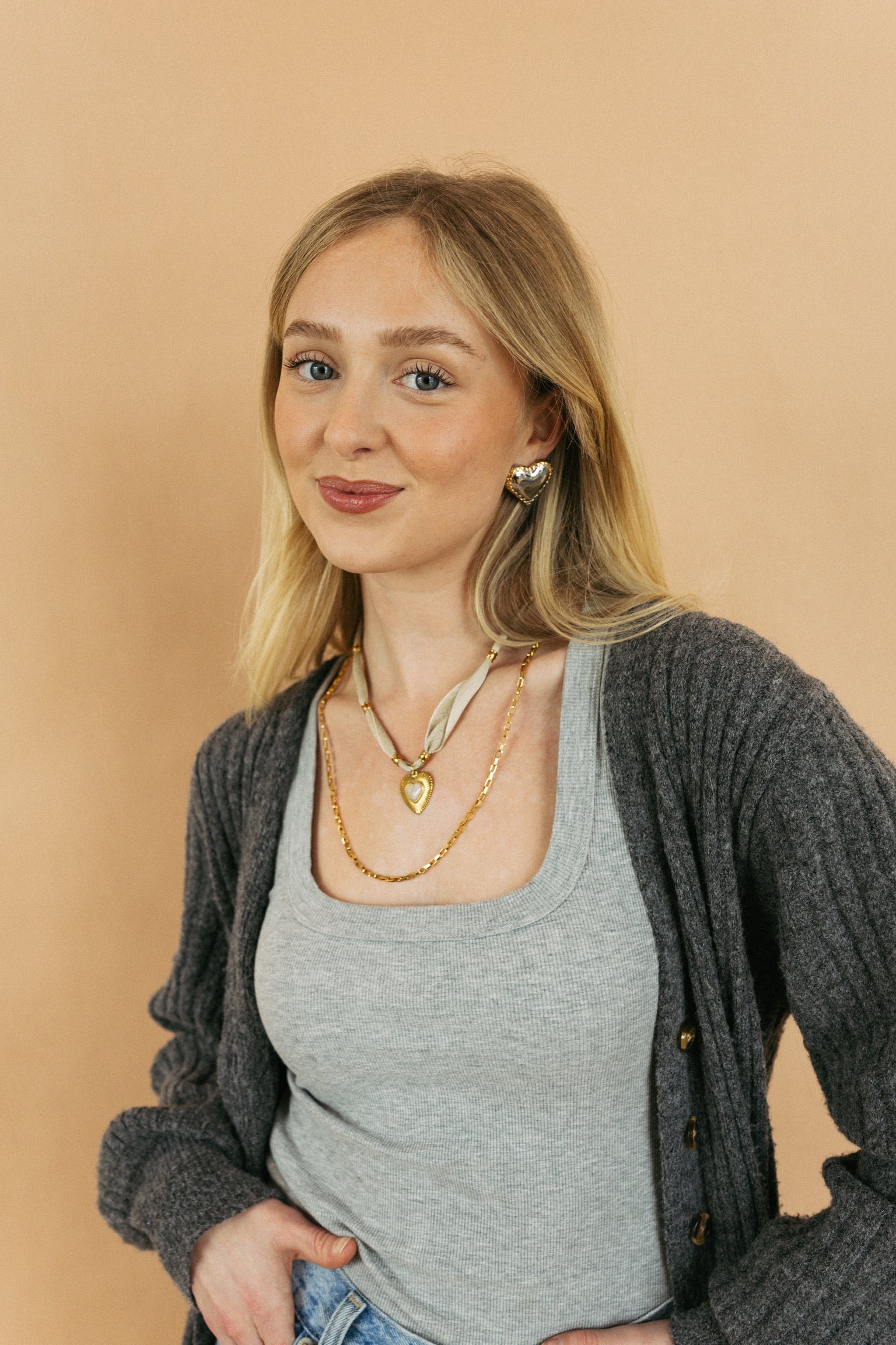 Easy Lover Neutral Scarf Necklace