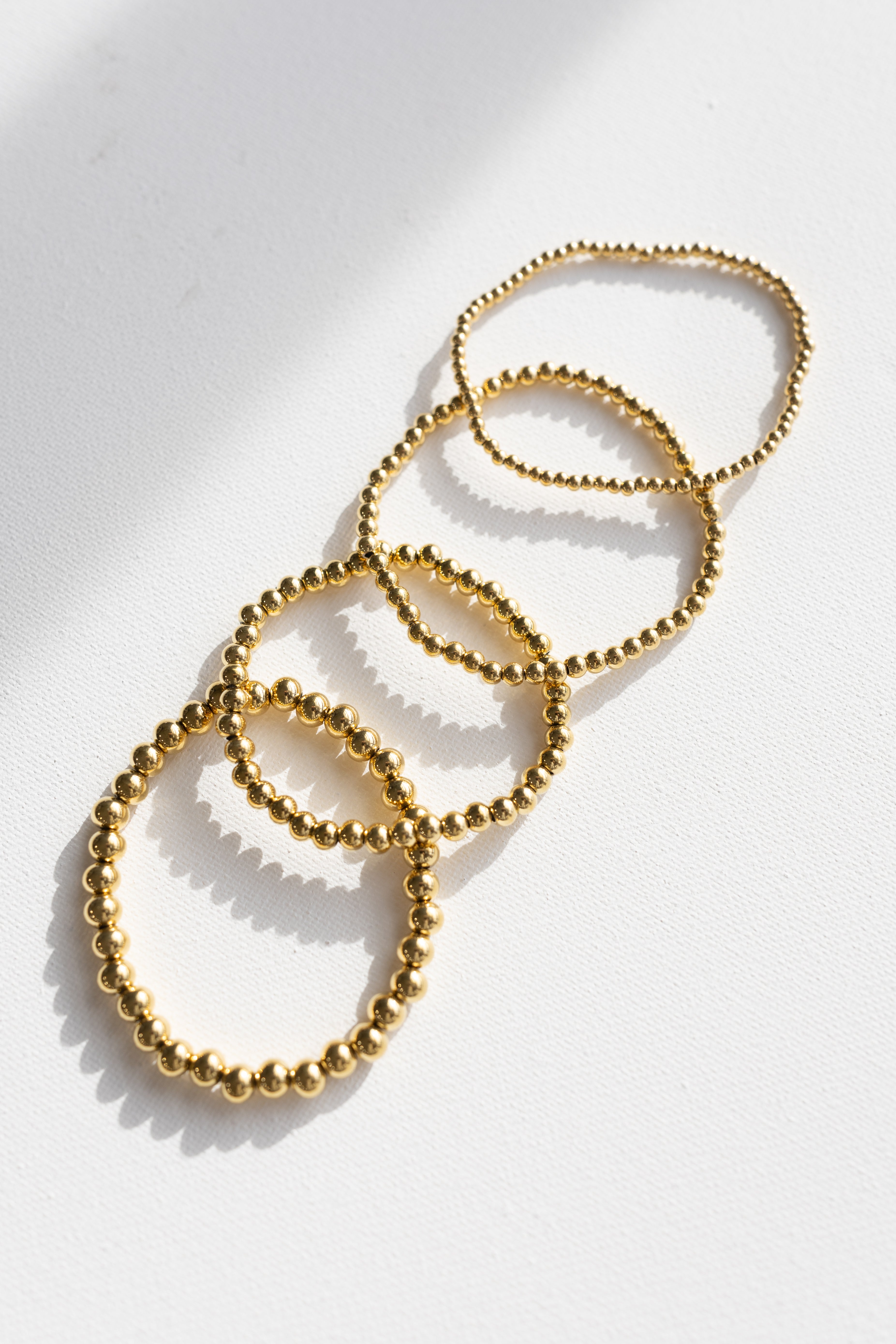 Billy Gold Bead Bracelet || Choose Style