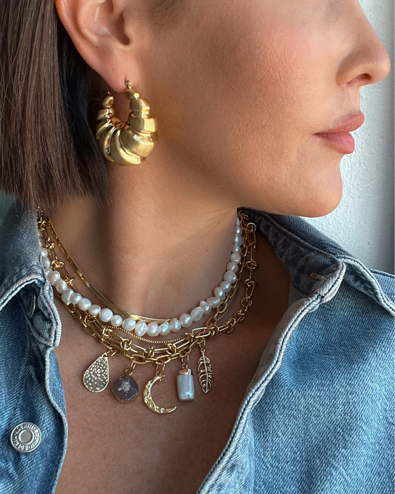 Esmerelda Statement Croissant Hoop Earrings