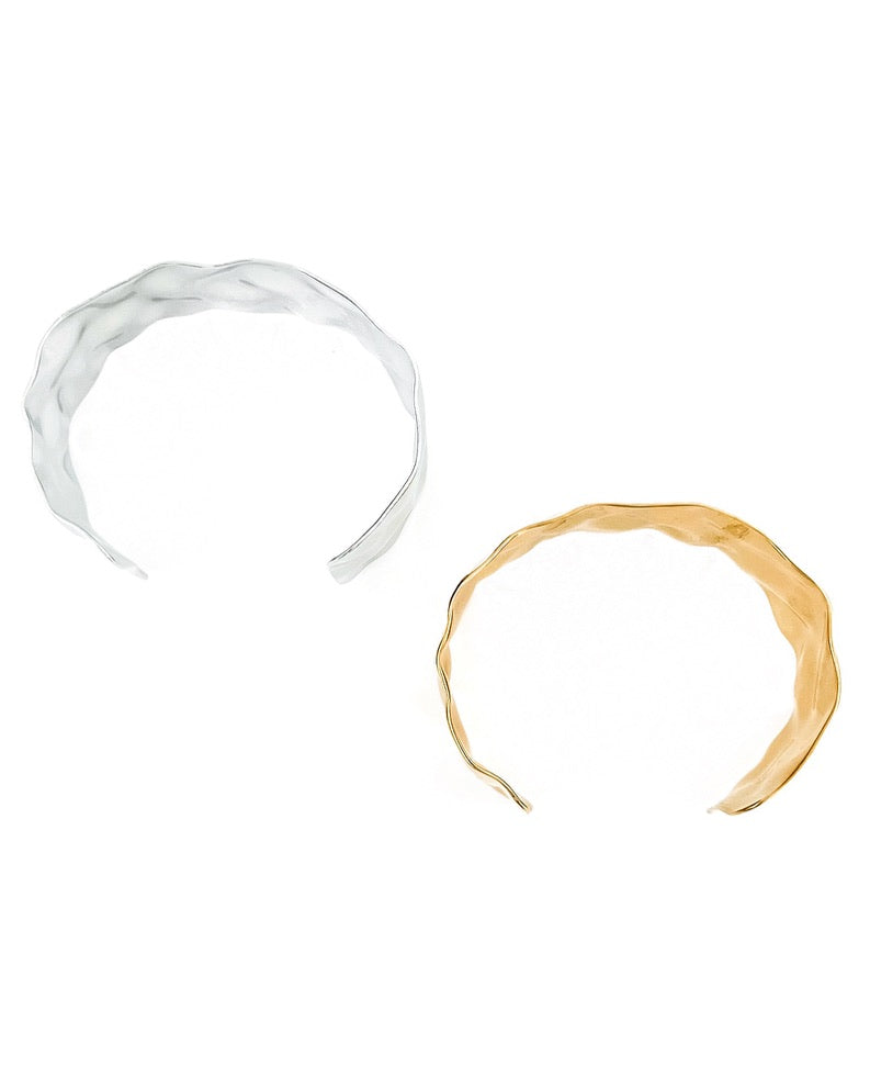 Billie Wave Gold Silver Cuff Bracelet || Choose Color