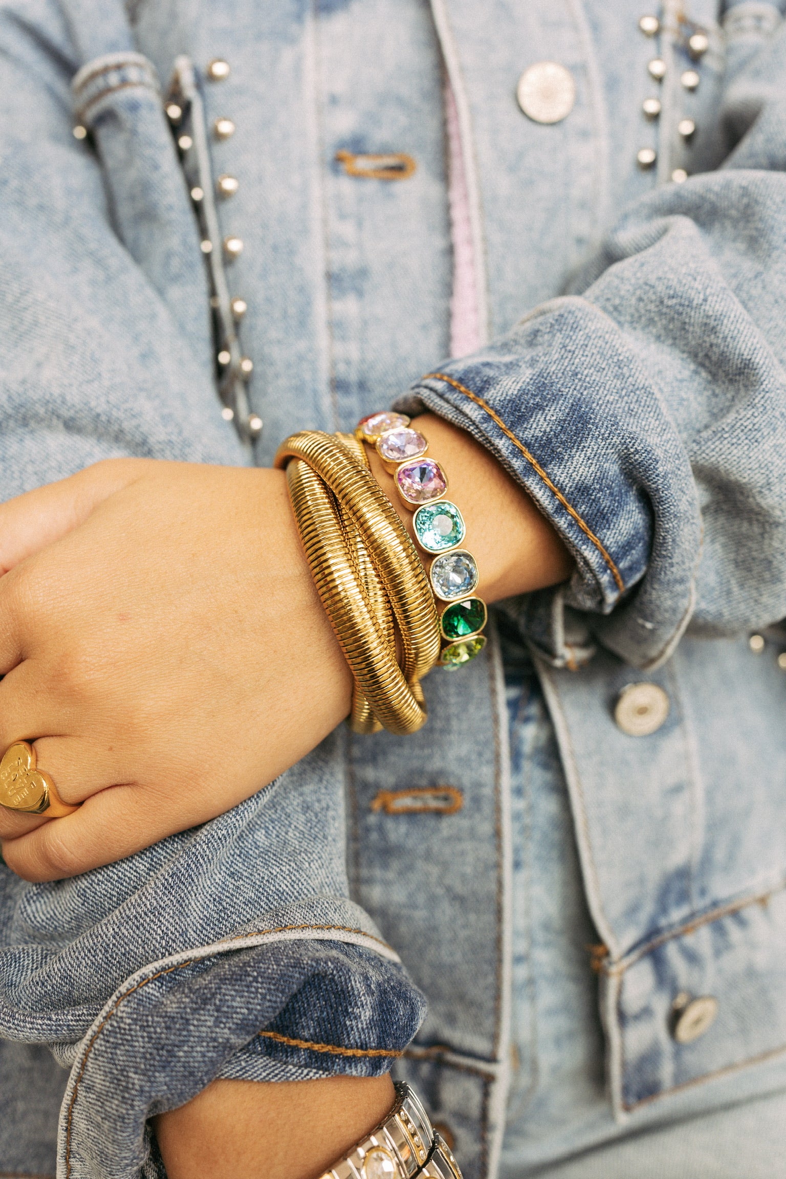 Lila Crystal Bracelet || Choose Color