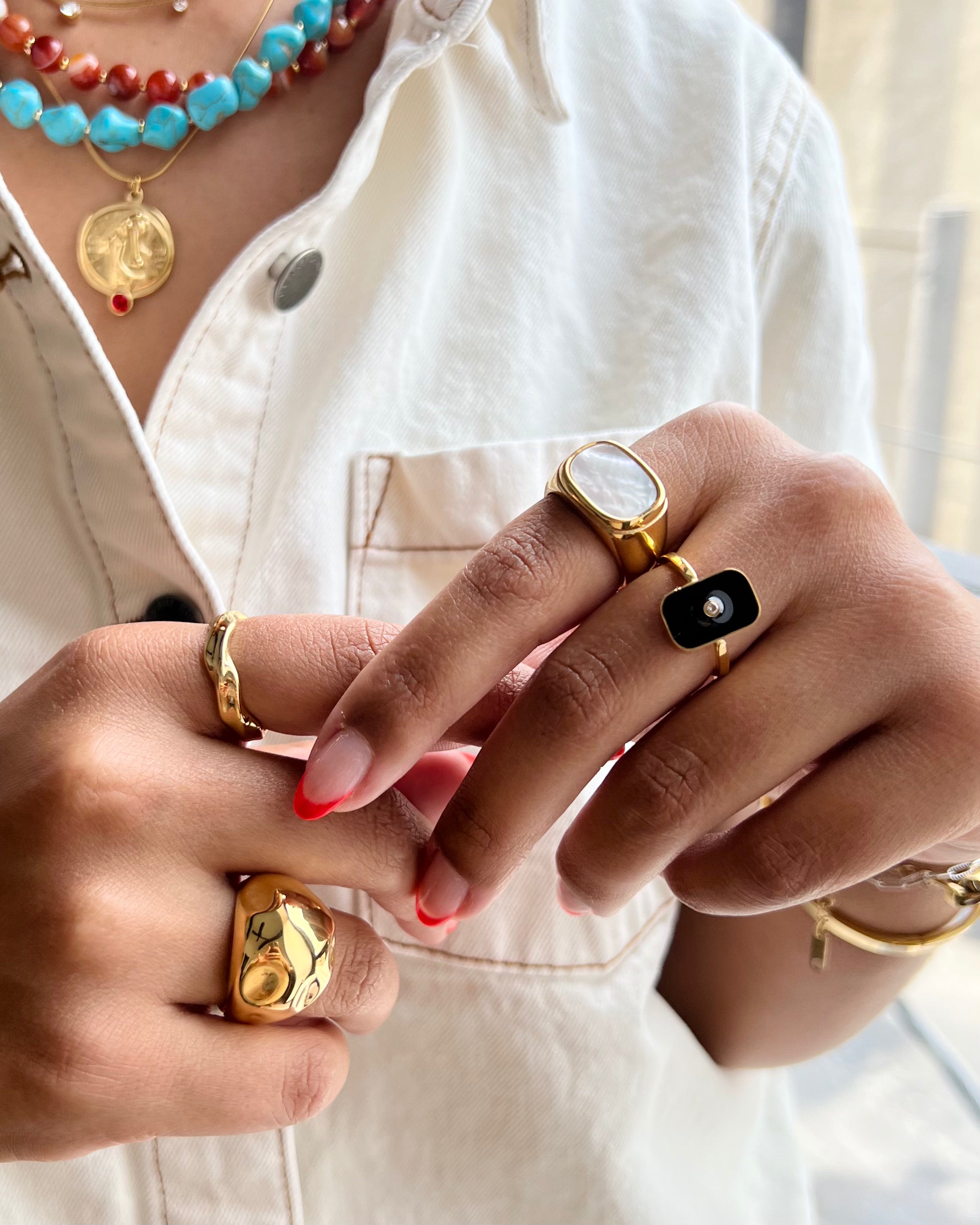 Ryker Crystal Black Ring