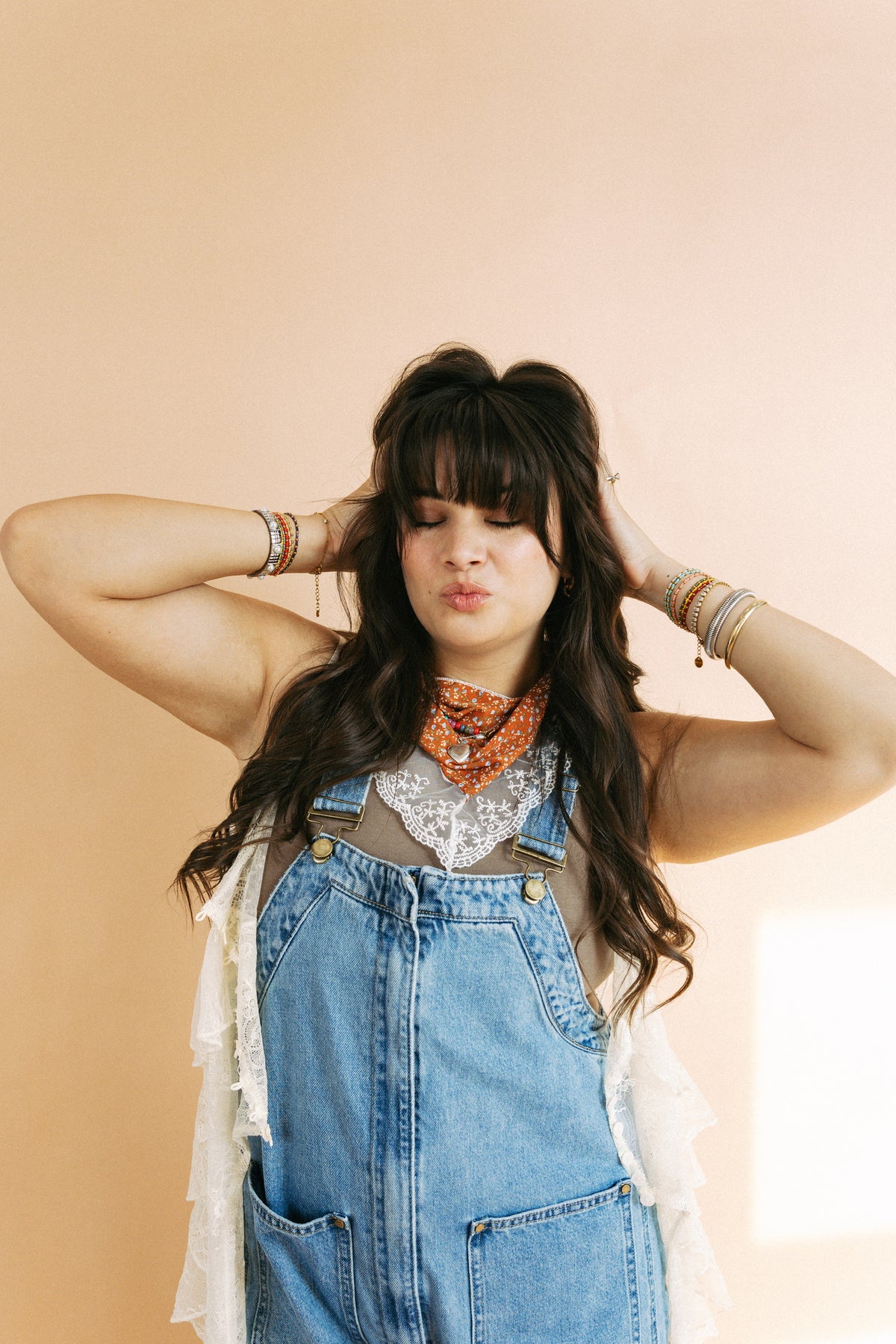 Little Bit of Lace Scarf - Orange