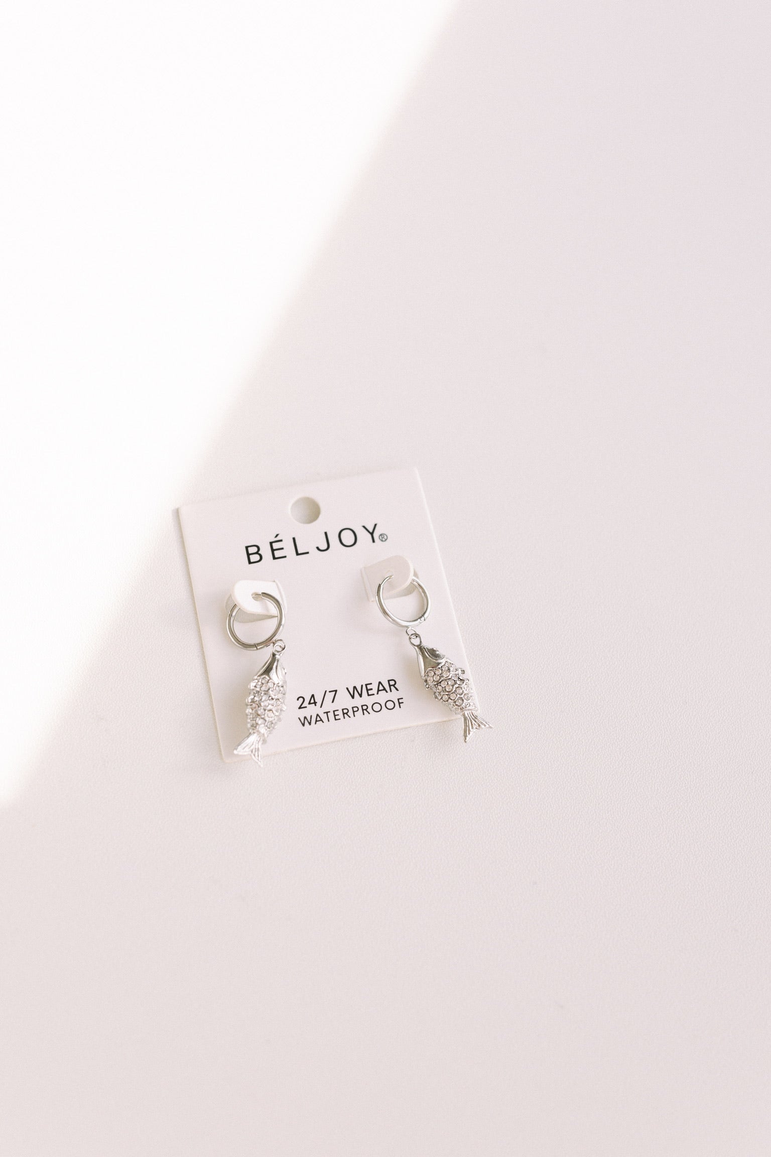 Edda Fish Charm Hoops