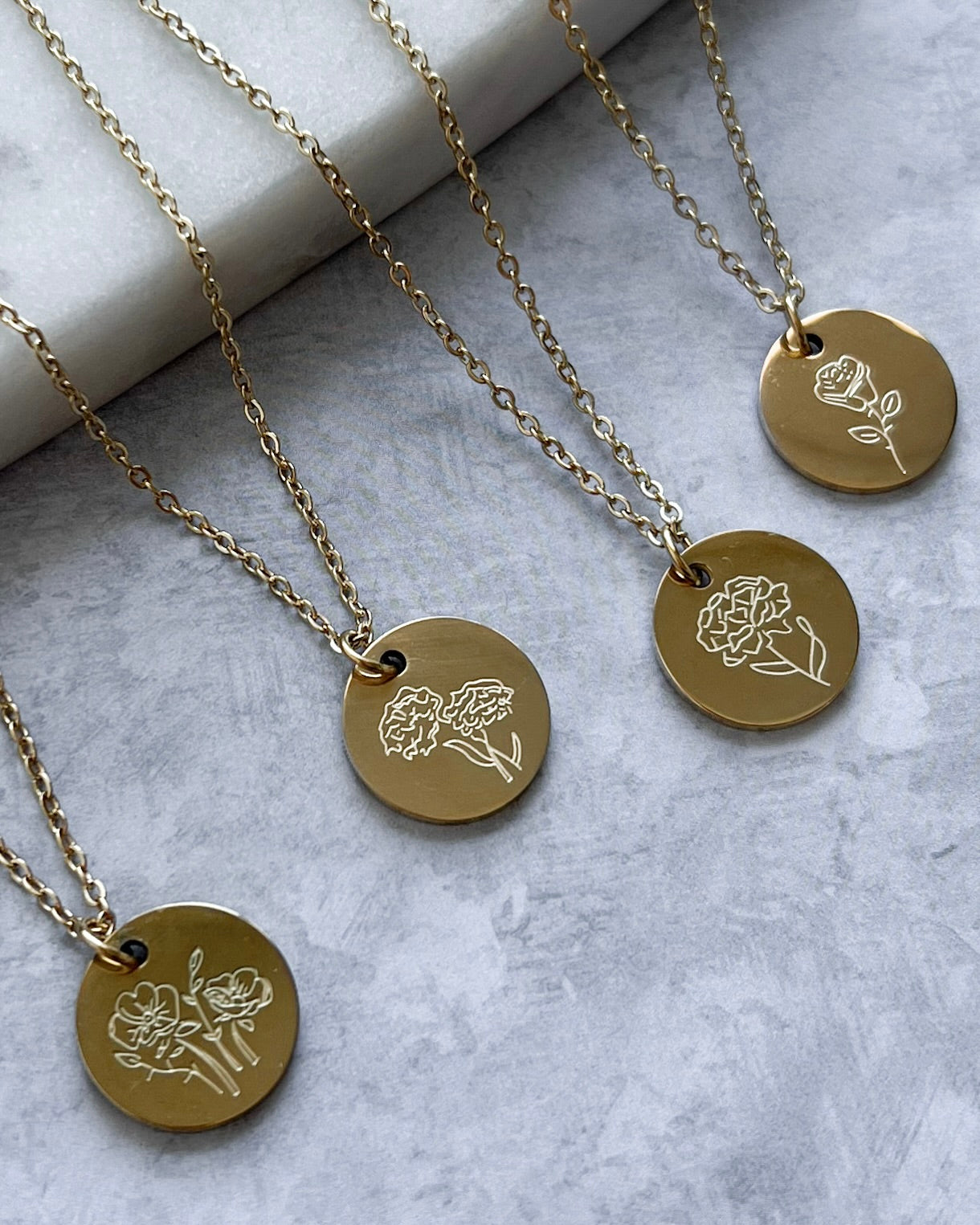 Birth Flower Necklace || Choose Month