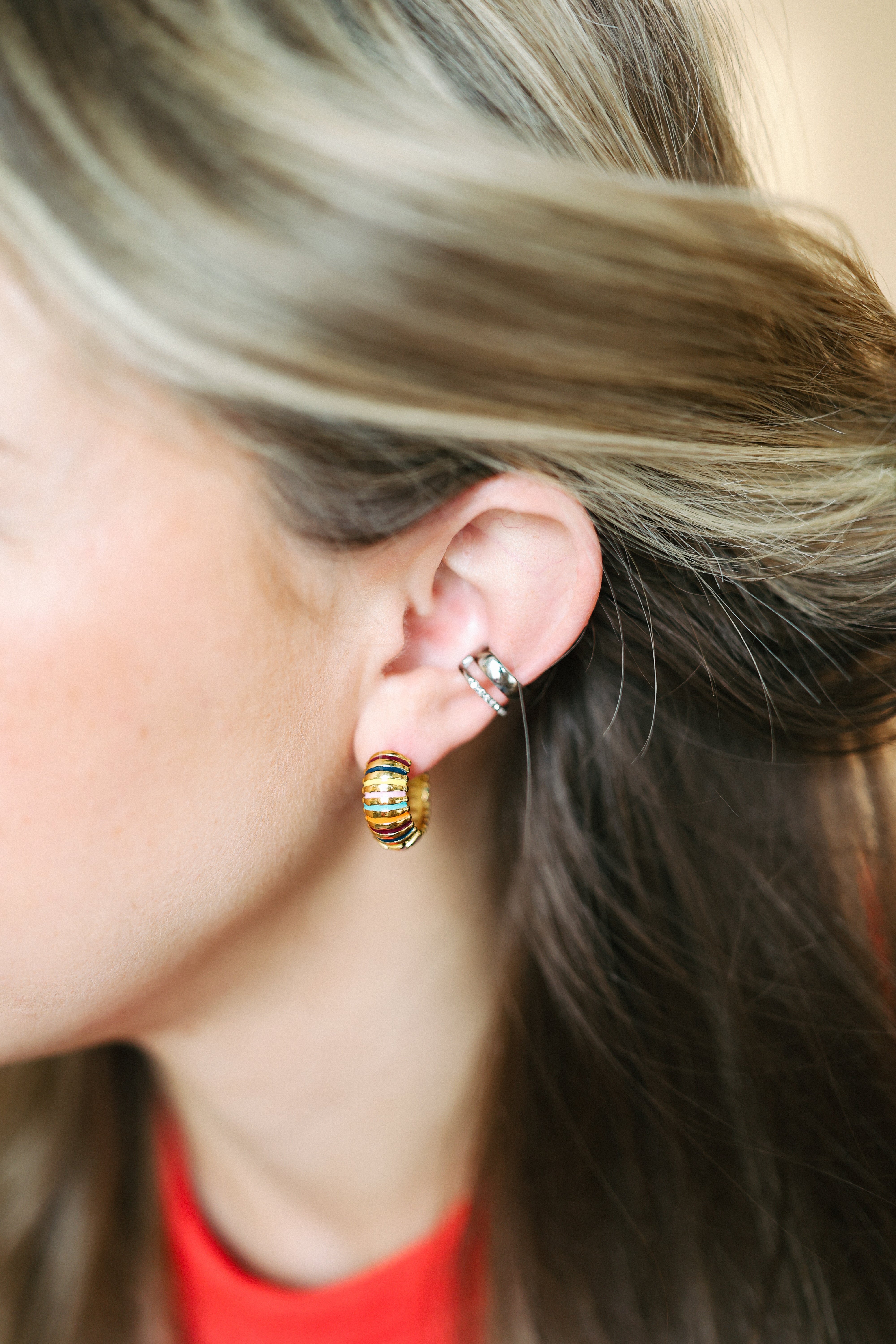 Elly Colorful Hoop Earrings