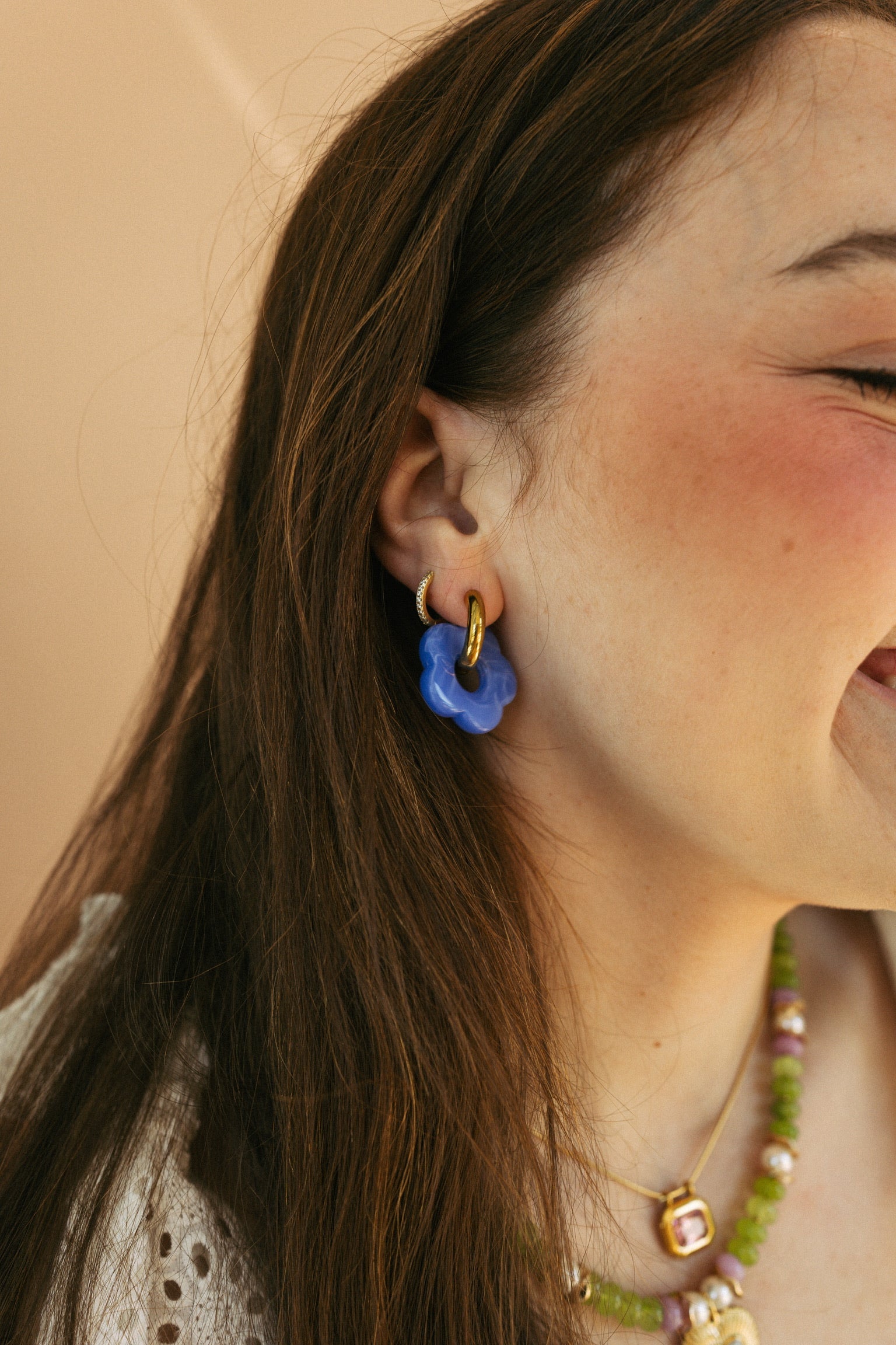 Color Me Daisy Hoop Earrings || Choose Color