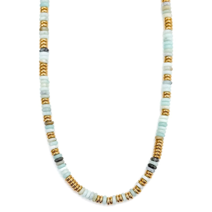 Joan Multi Color Beaded Stone Necklace || Choose Color