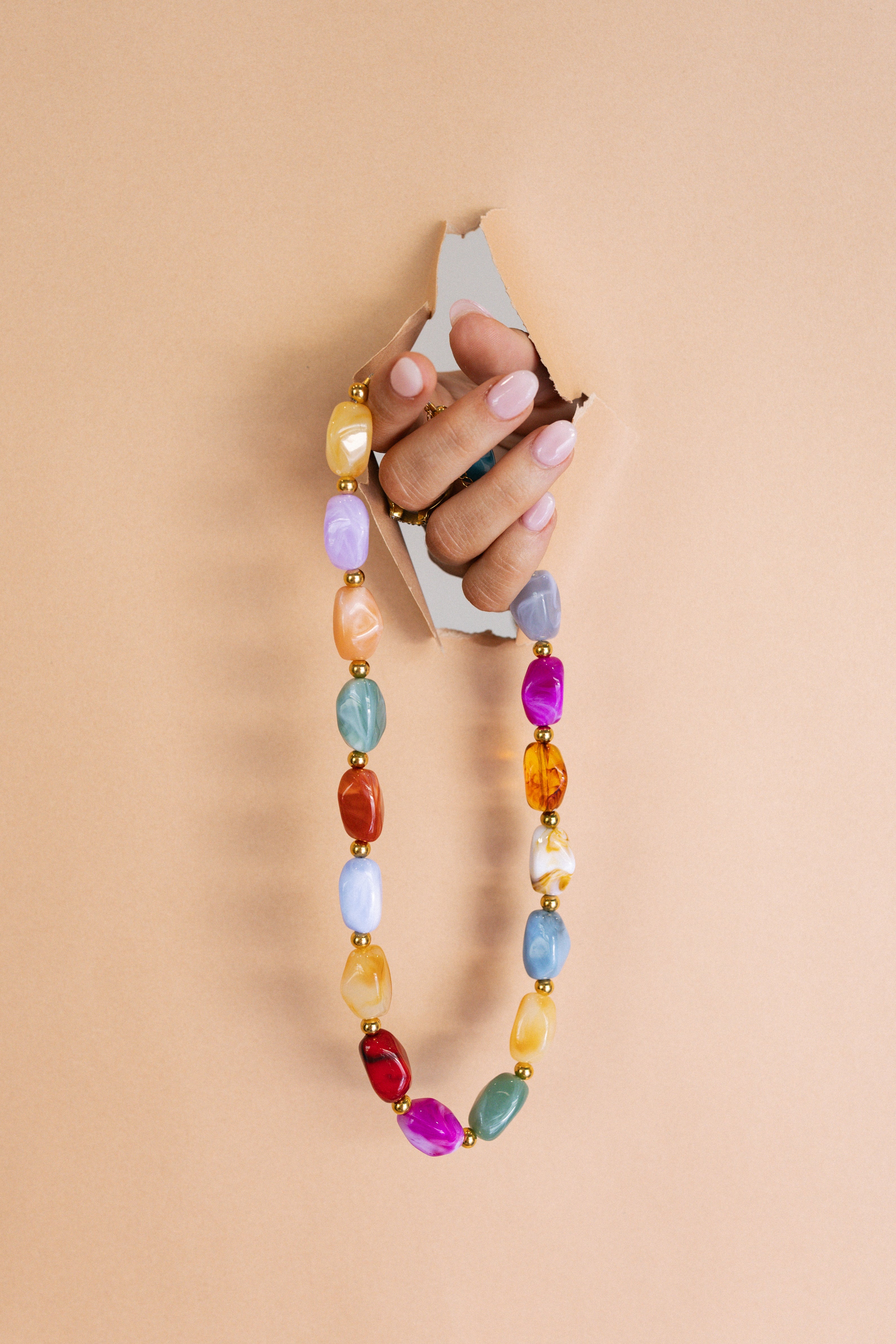 Color Lover Stone Necklace || Choose Color