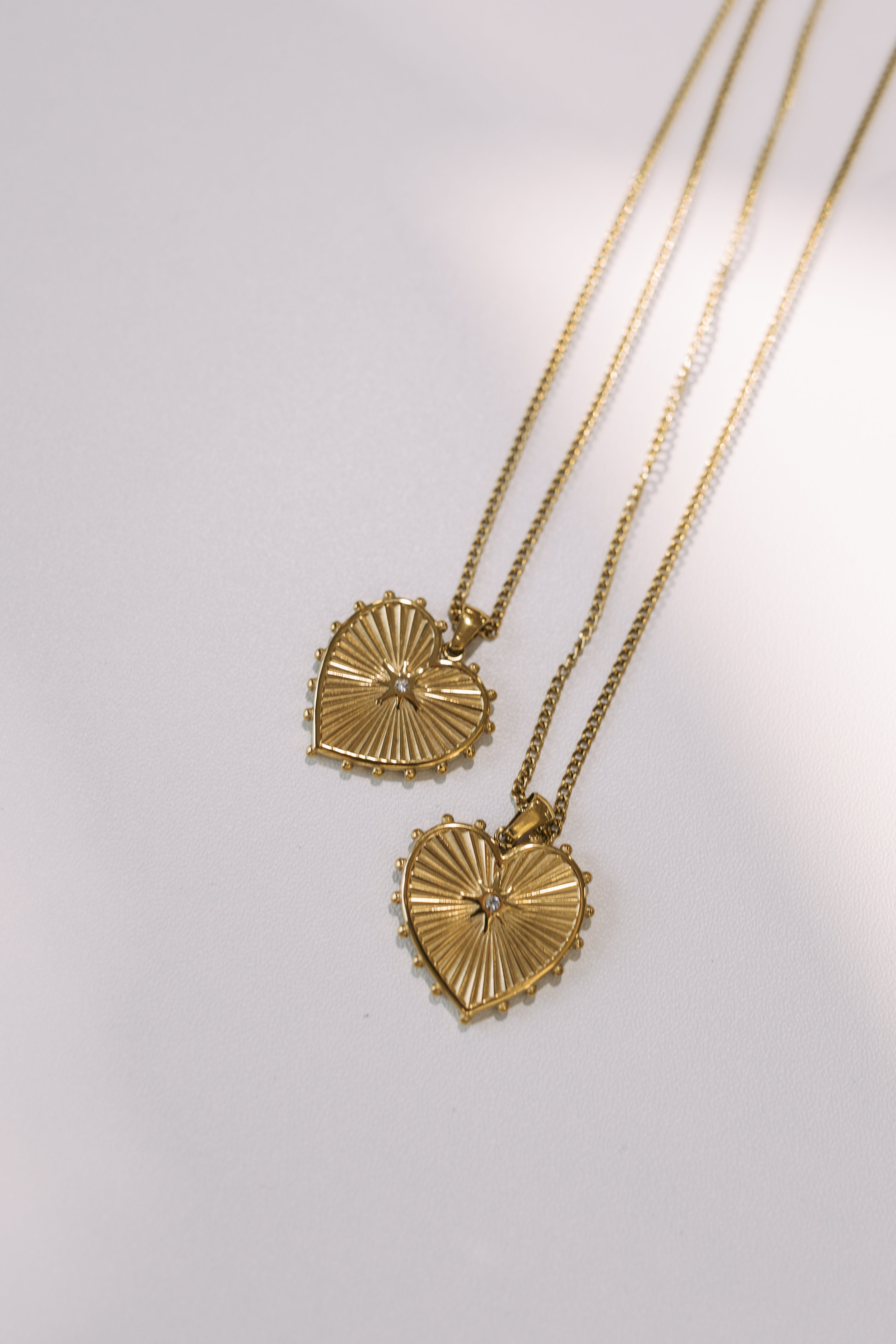 Paisley Diamond Sunburst Heart Necklace