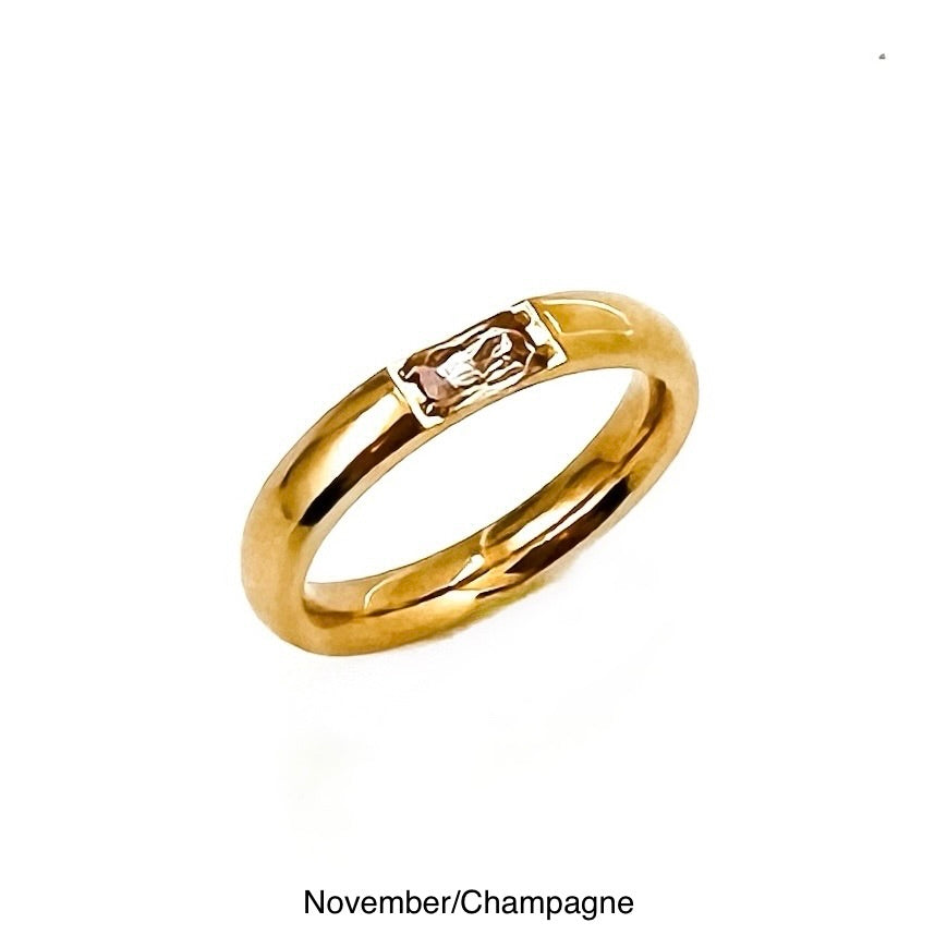 Birthstone Ring || Choose Month