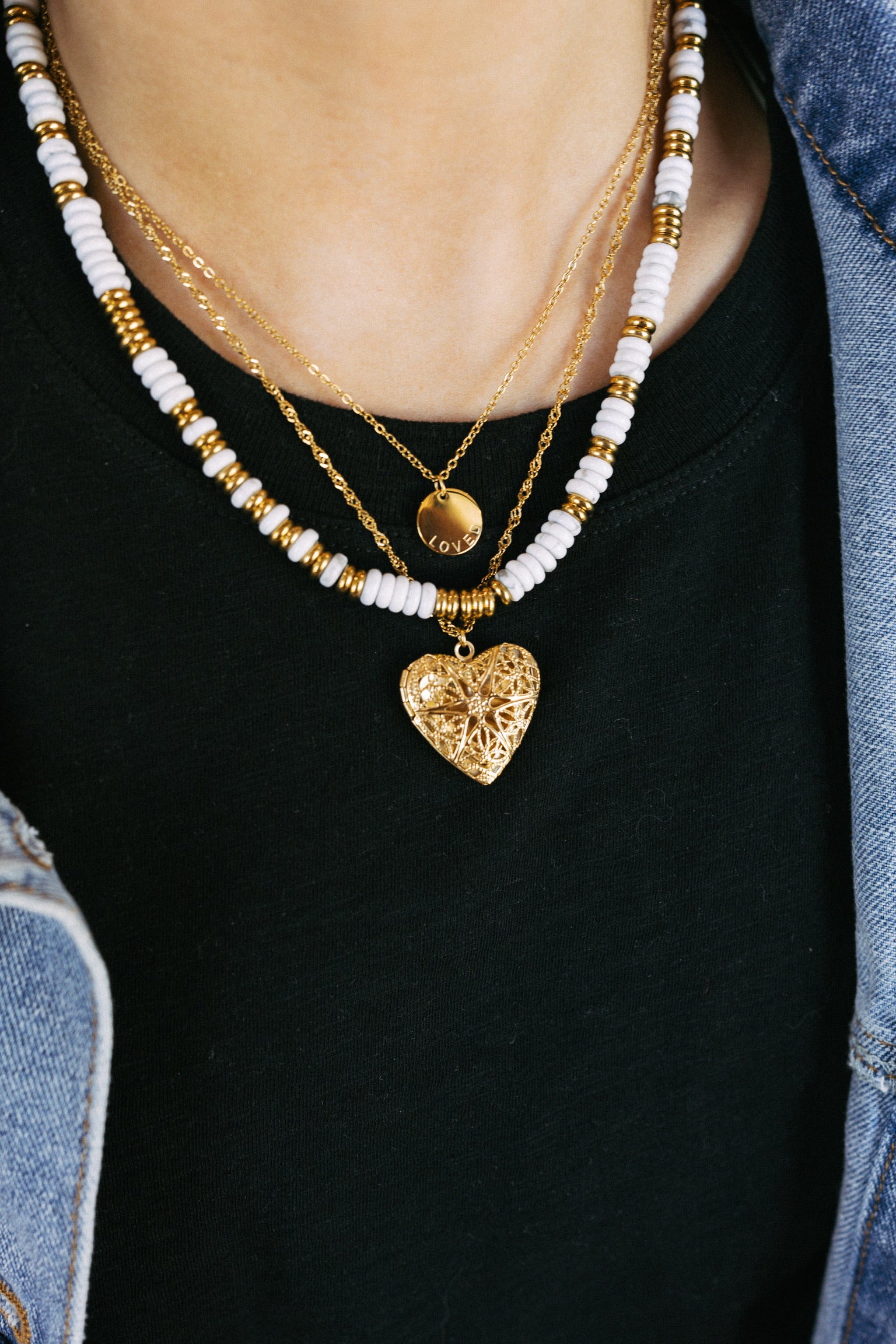 Thelma Heart Locket Necklace || Choose Style