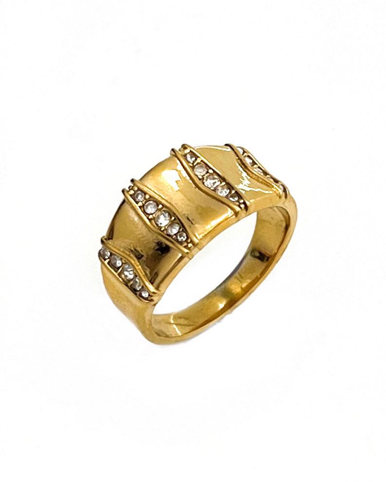 Ruth Crystal Gold Ring