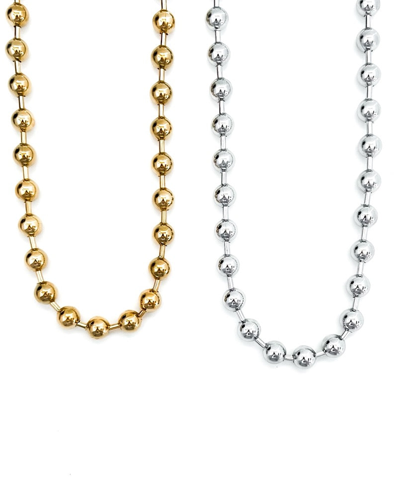 Barbara Beaded Gold Silver Necklace