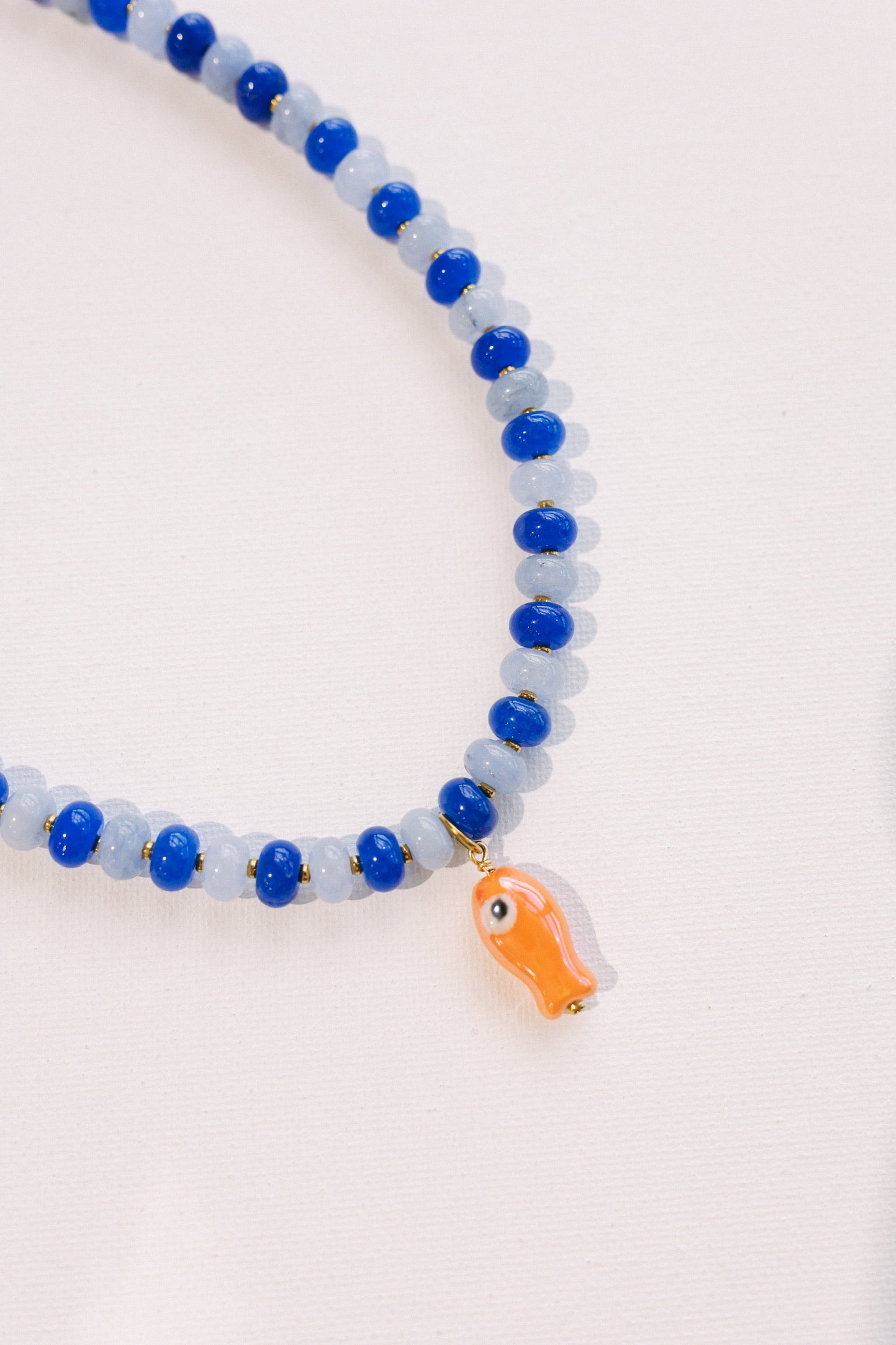 Fishing Blues Beaded Necklace