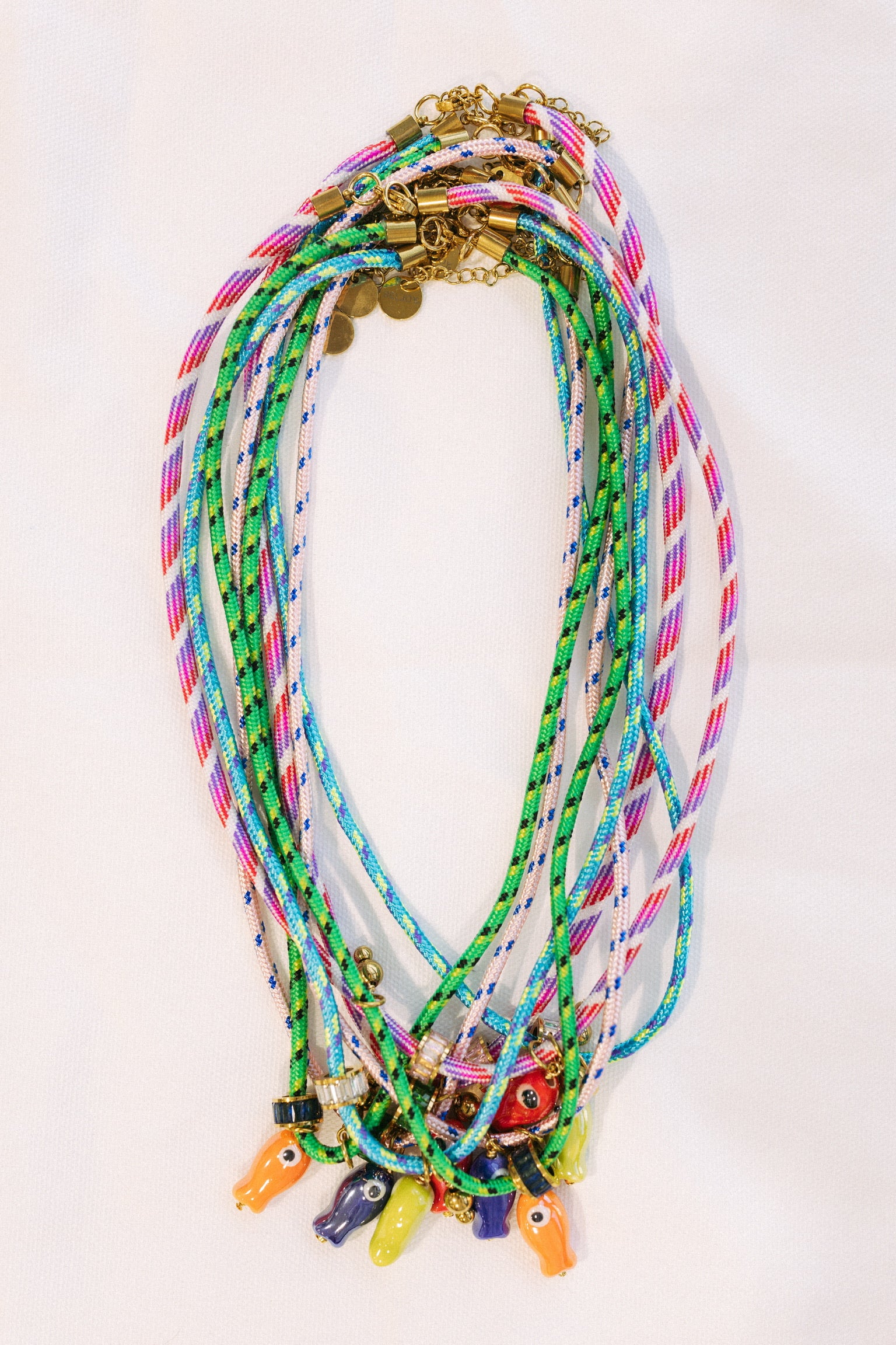 Under The Sea Cord Necklace - Light Pink