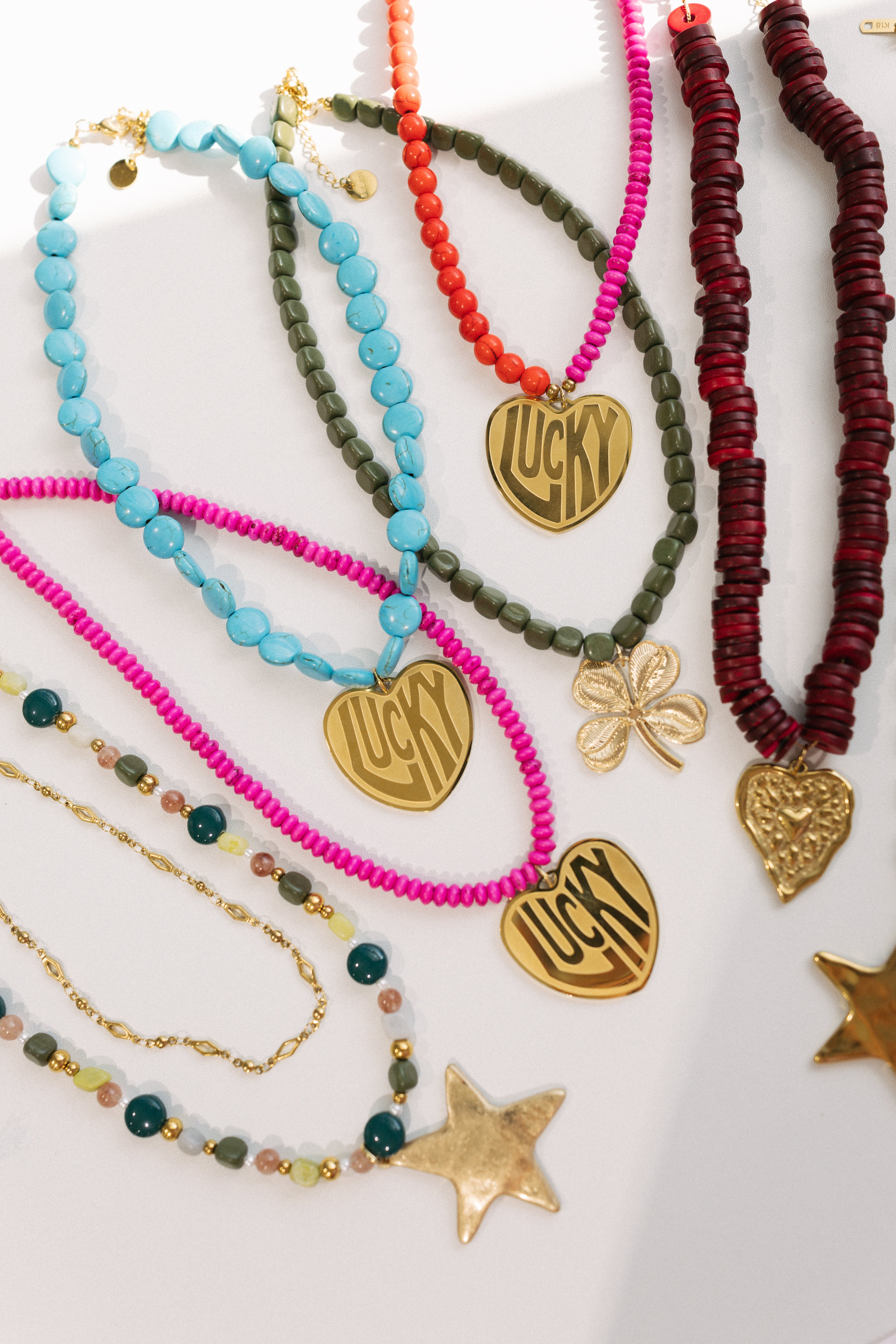 Lucky In Love Stone Necklace - Turquoise