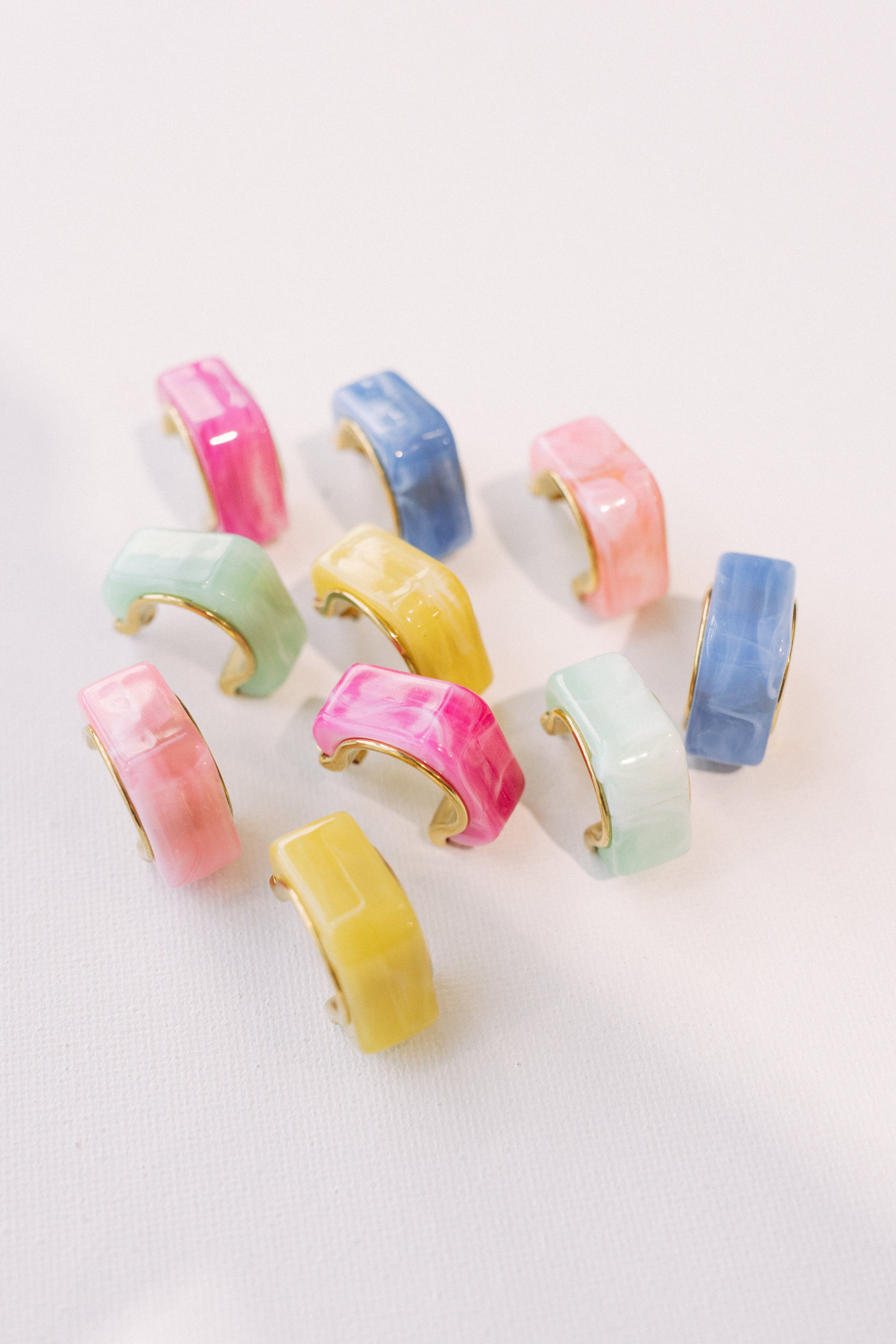 Color Coded Hoop Earrings || Choose Color