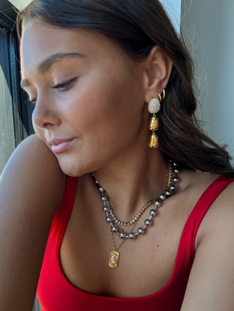 Jasmin Crystal Moon Necklace