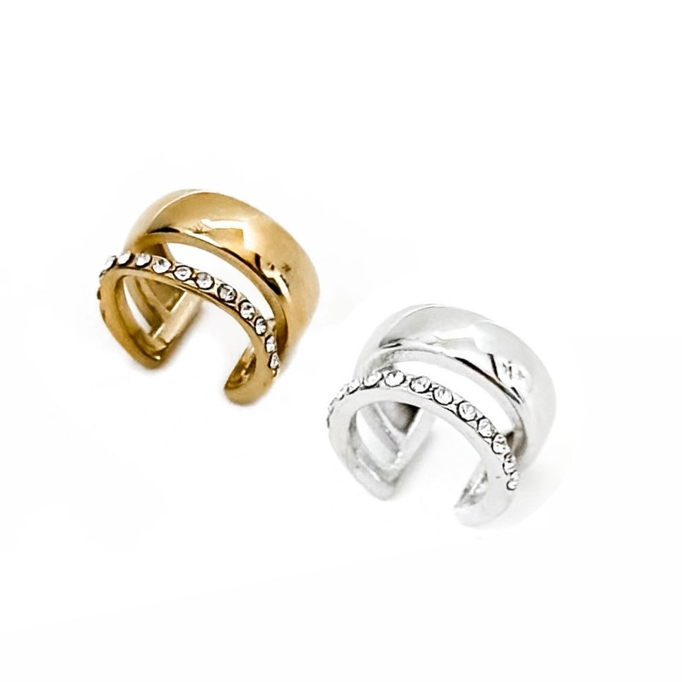 Elko Crystal Double Ear Cuff || Choose Color