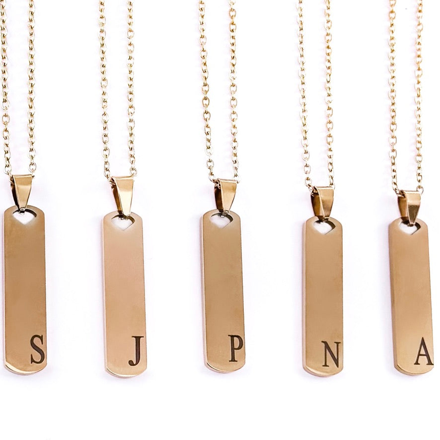 Gold Initial Pendant Necklace