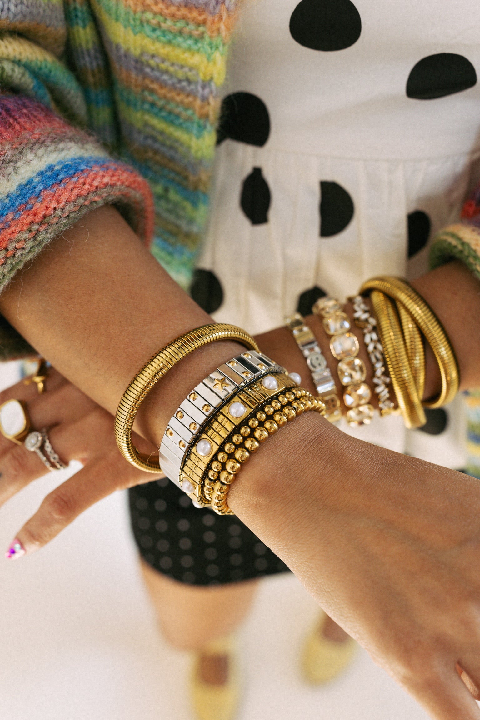 The Luxe Link Bracelet - Star Studded