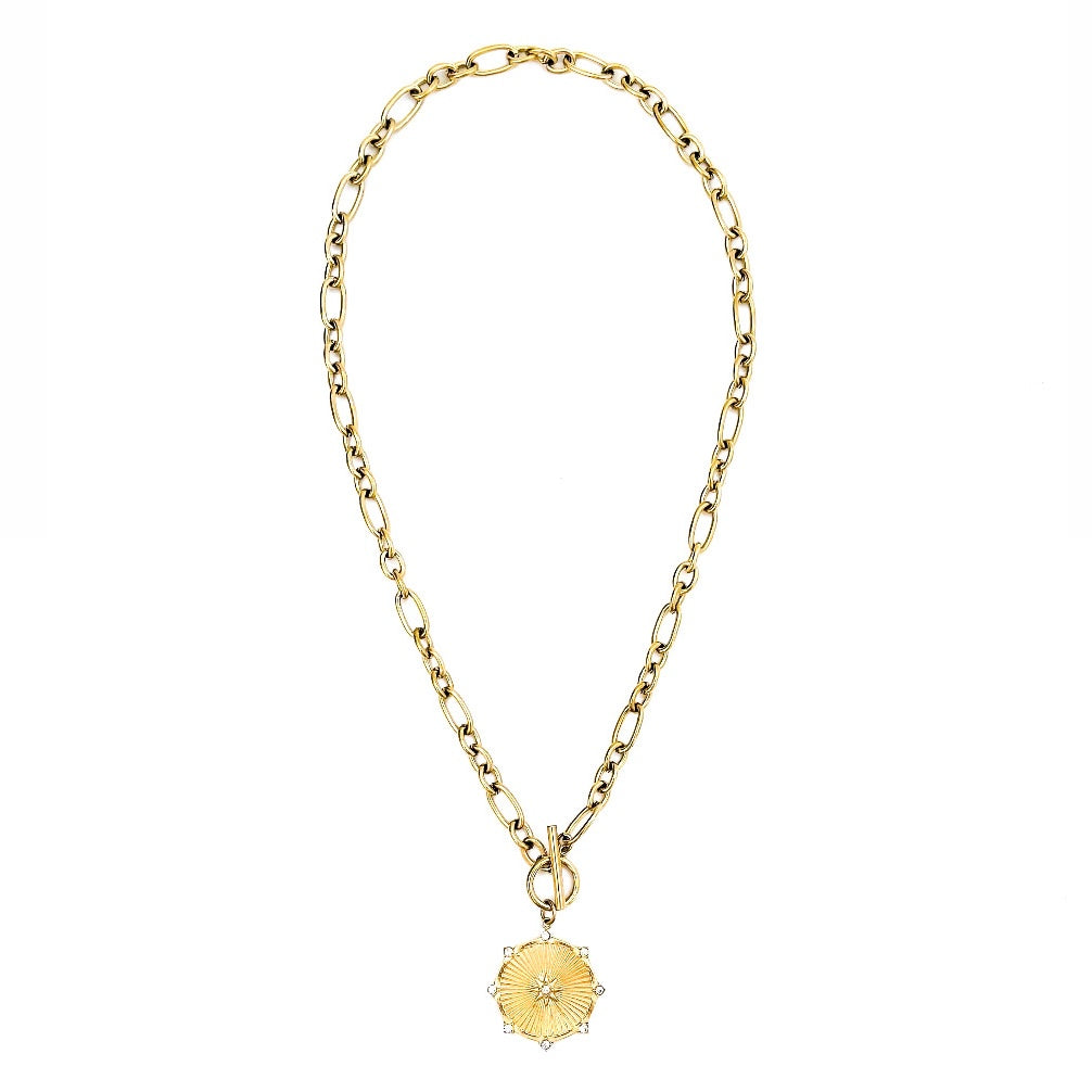 Raylee Toggle Starburst Coin Necklace
