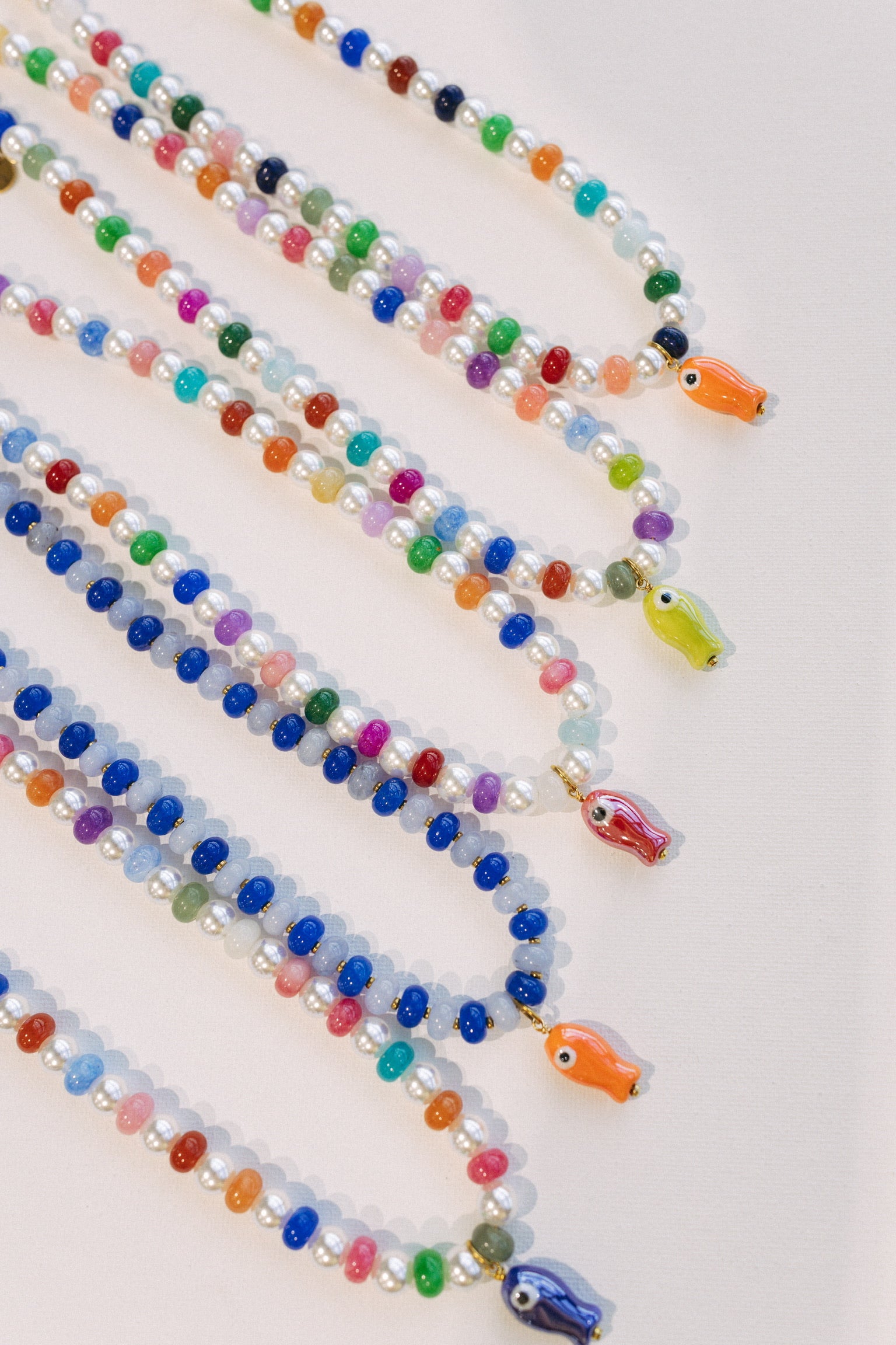 Fishing Blues Beaded Necklace
