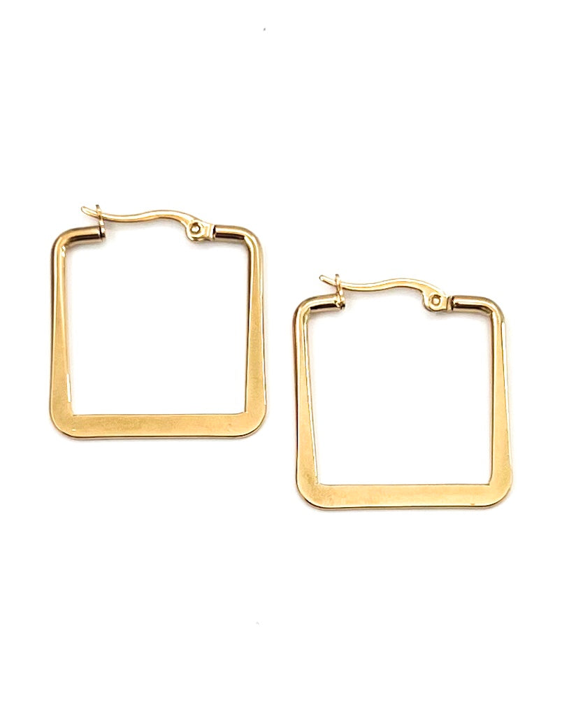 Eudora Square Hoop Earrings