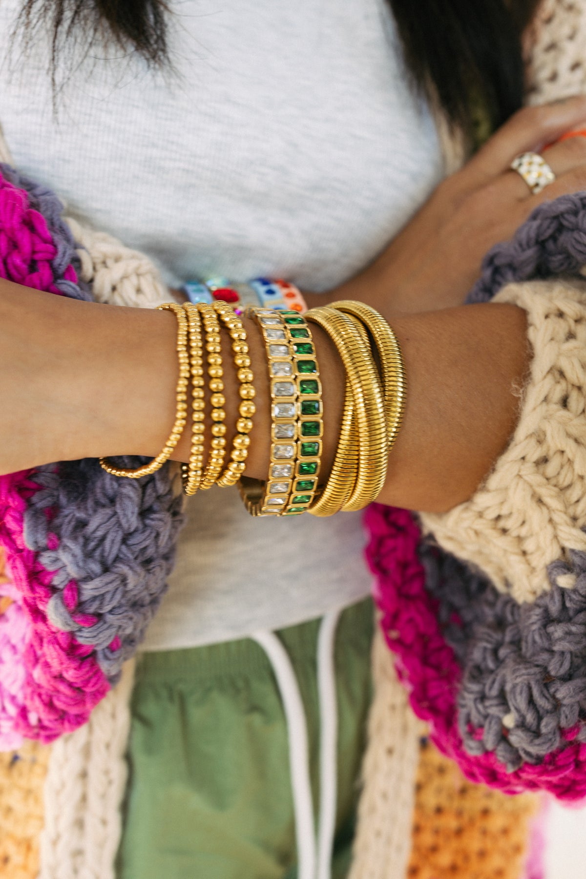 Billy Gold Bead Bracelet || Choose Style
