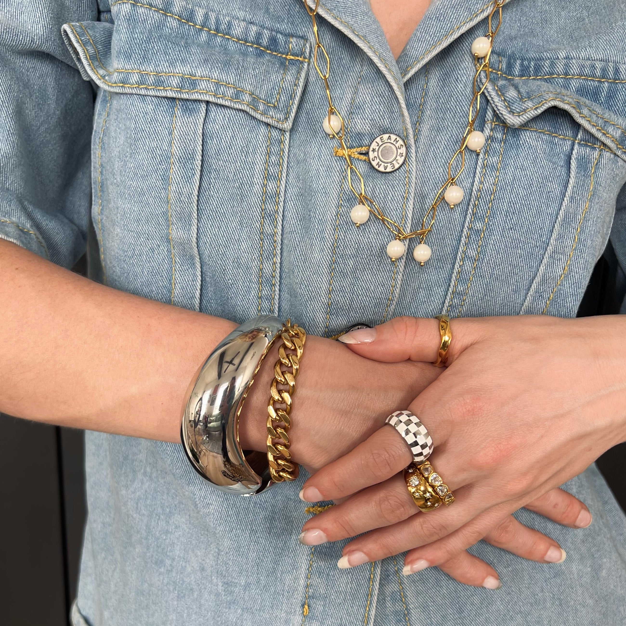 Bennett Silver Chunky Bangle