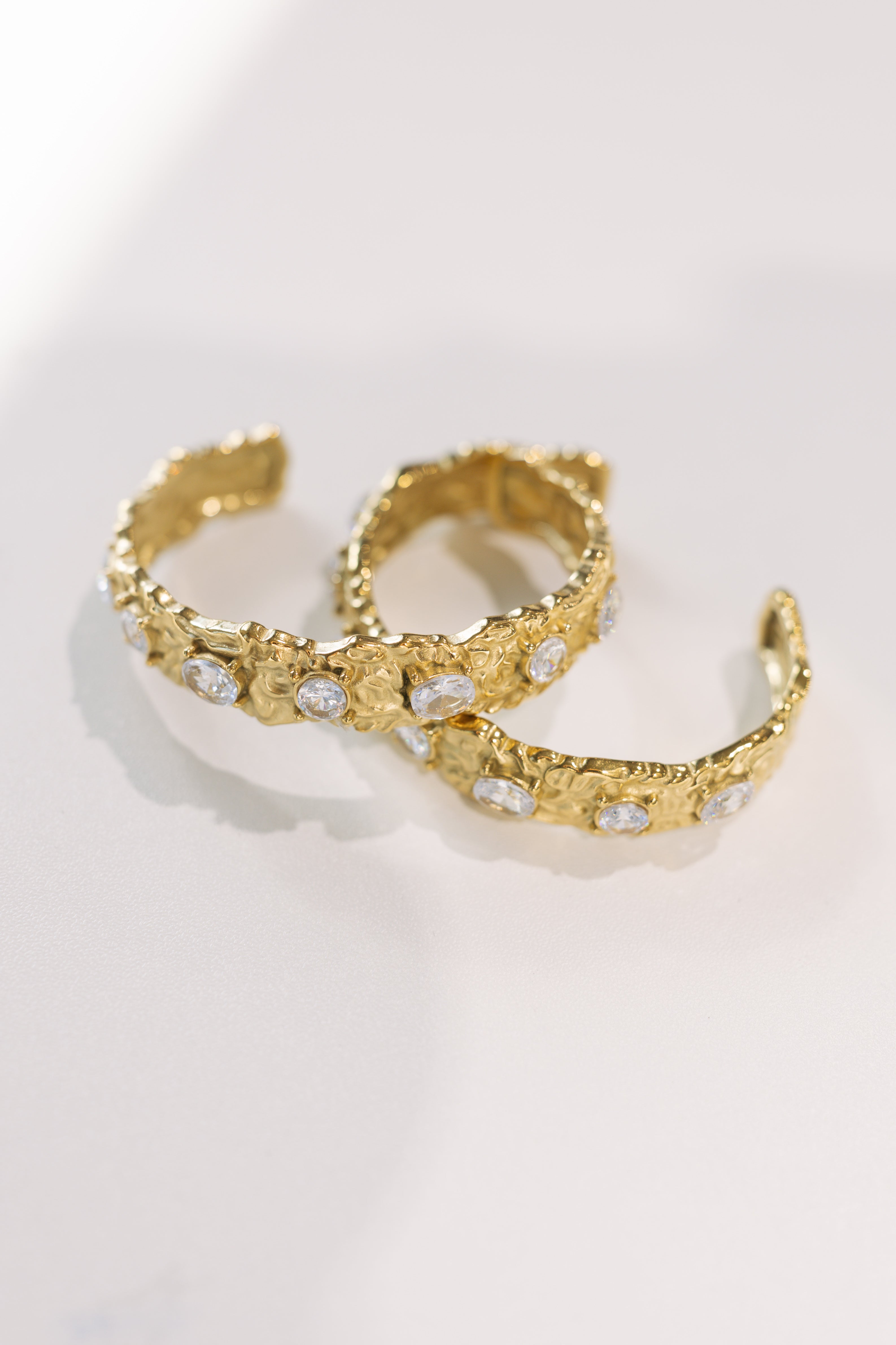 Icon Hammered Bracelet Cuff - Gold