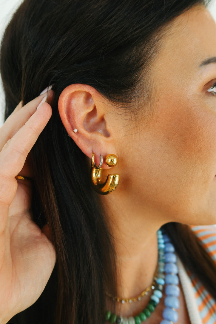 Everson Reverse Hoop Earrings