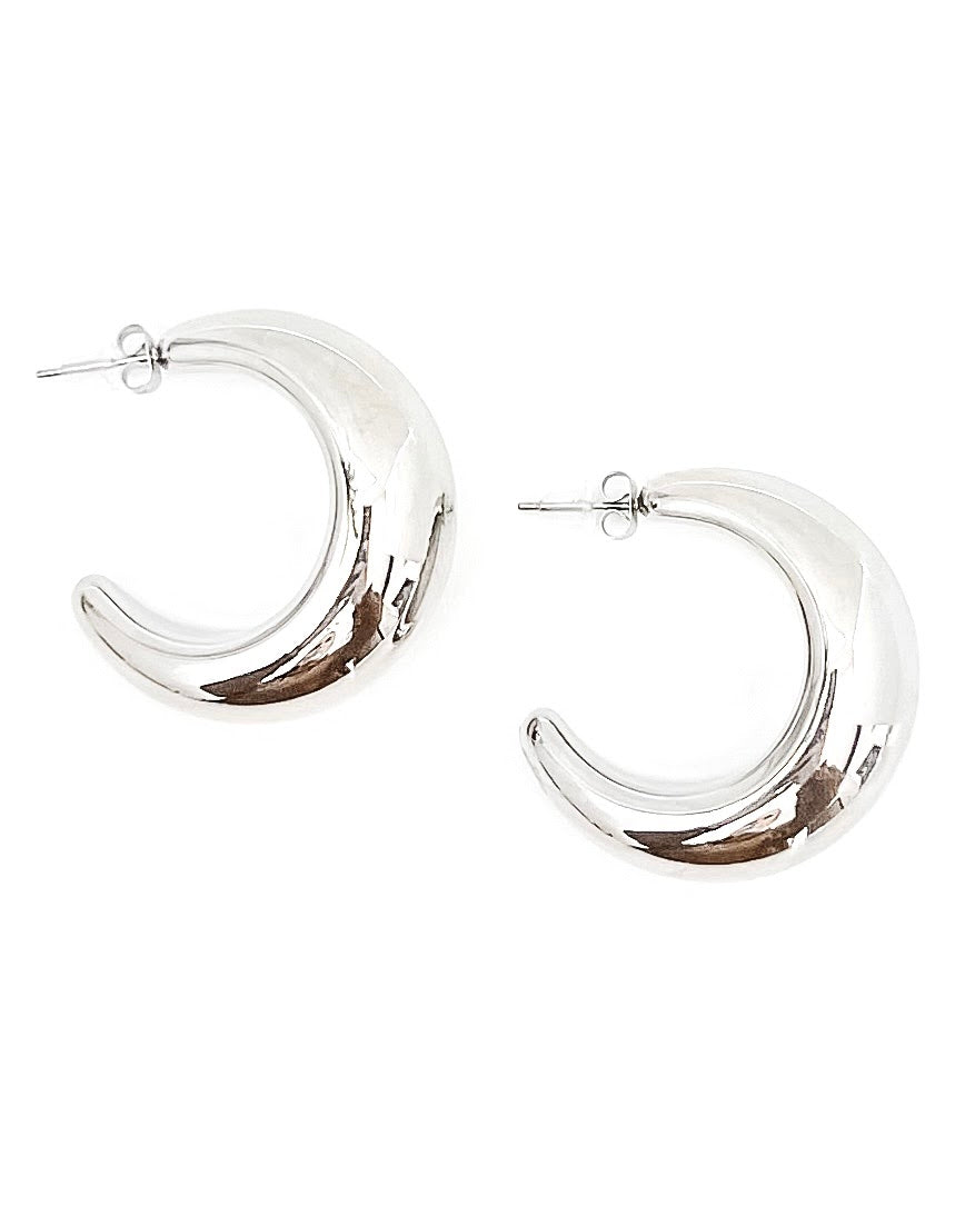 Enoch Silver Earrings || Choose Size